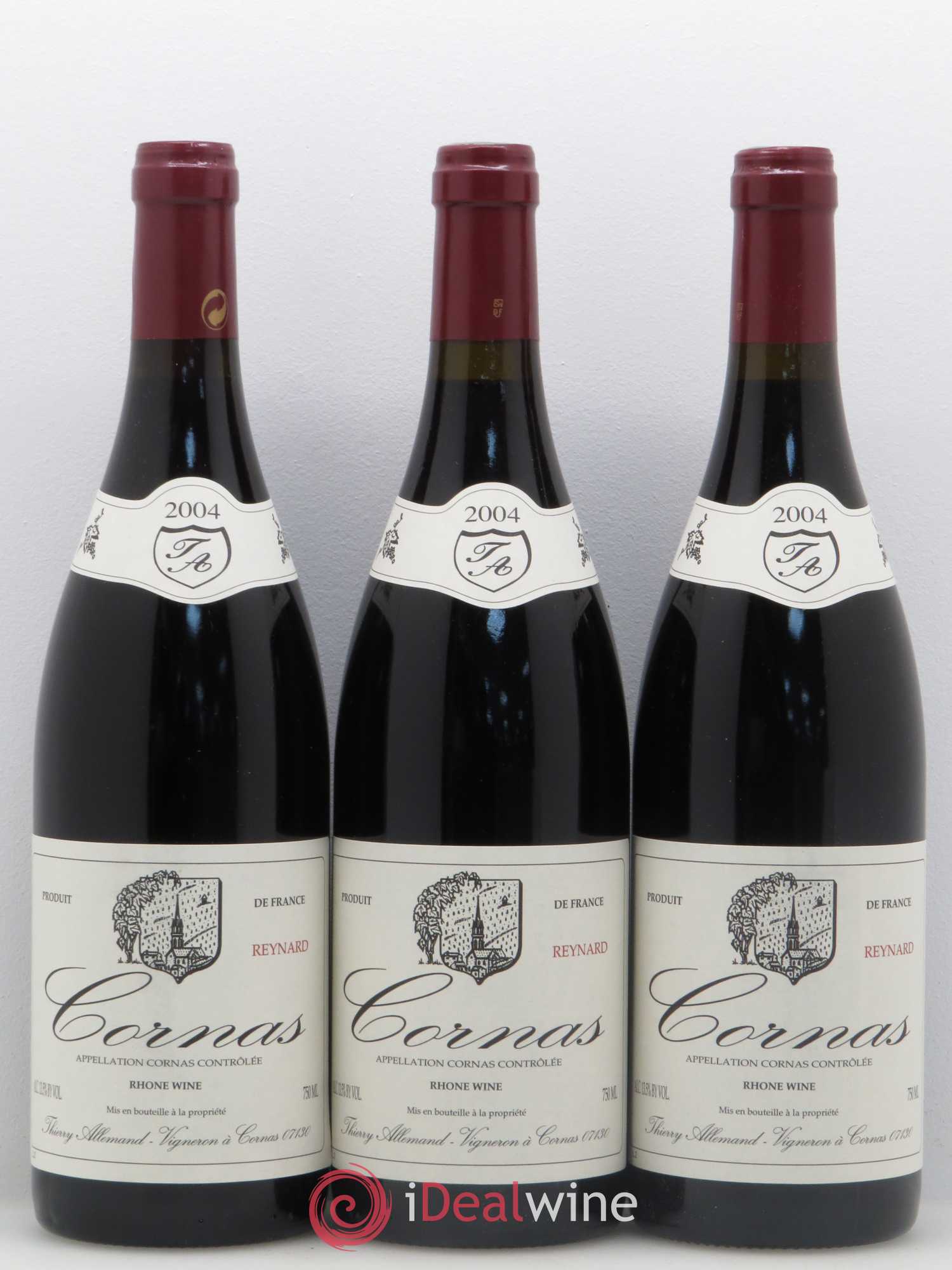 Cornas Reynard Thierry Allemand 2004 - Lot de 3 bouteilles - 0