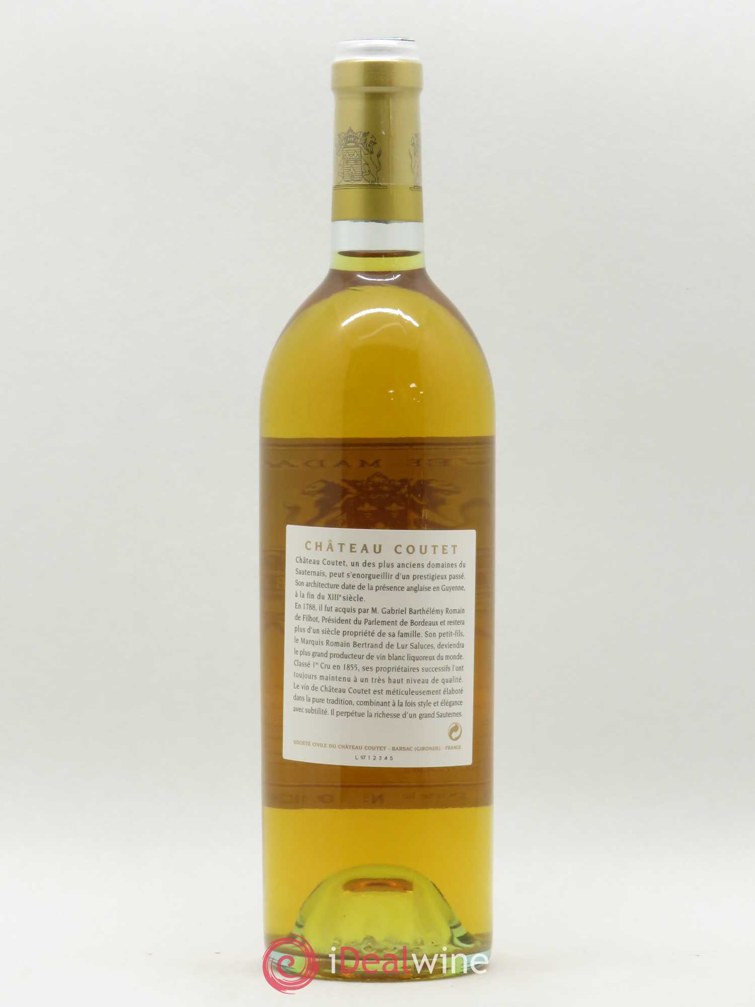 Château Coutet - Cuvée Madame 1er Grand Cru Classé 1986 - Lotto di 1 bottiglia - 1