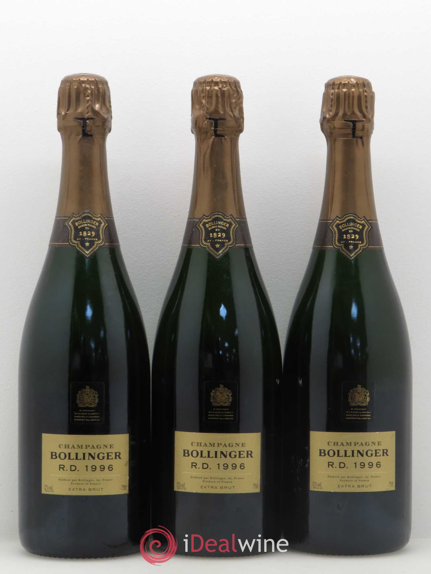 R.D. Extra-Brut Bollinger 1996 - Lot de 3 bouteilles - 0
