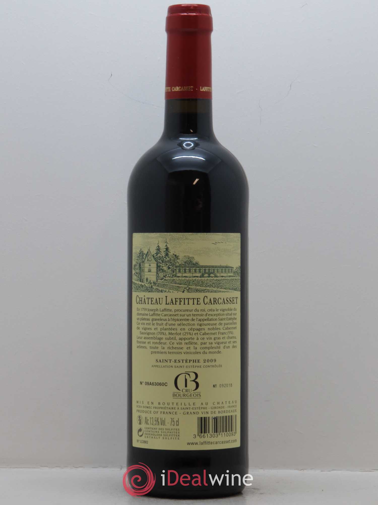 Château Laffitte Carcasset Cru Bourgeois 2009 - Lot de 1 bouteille - 1