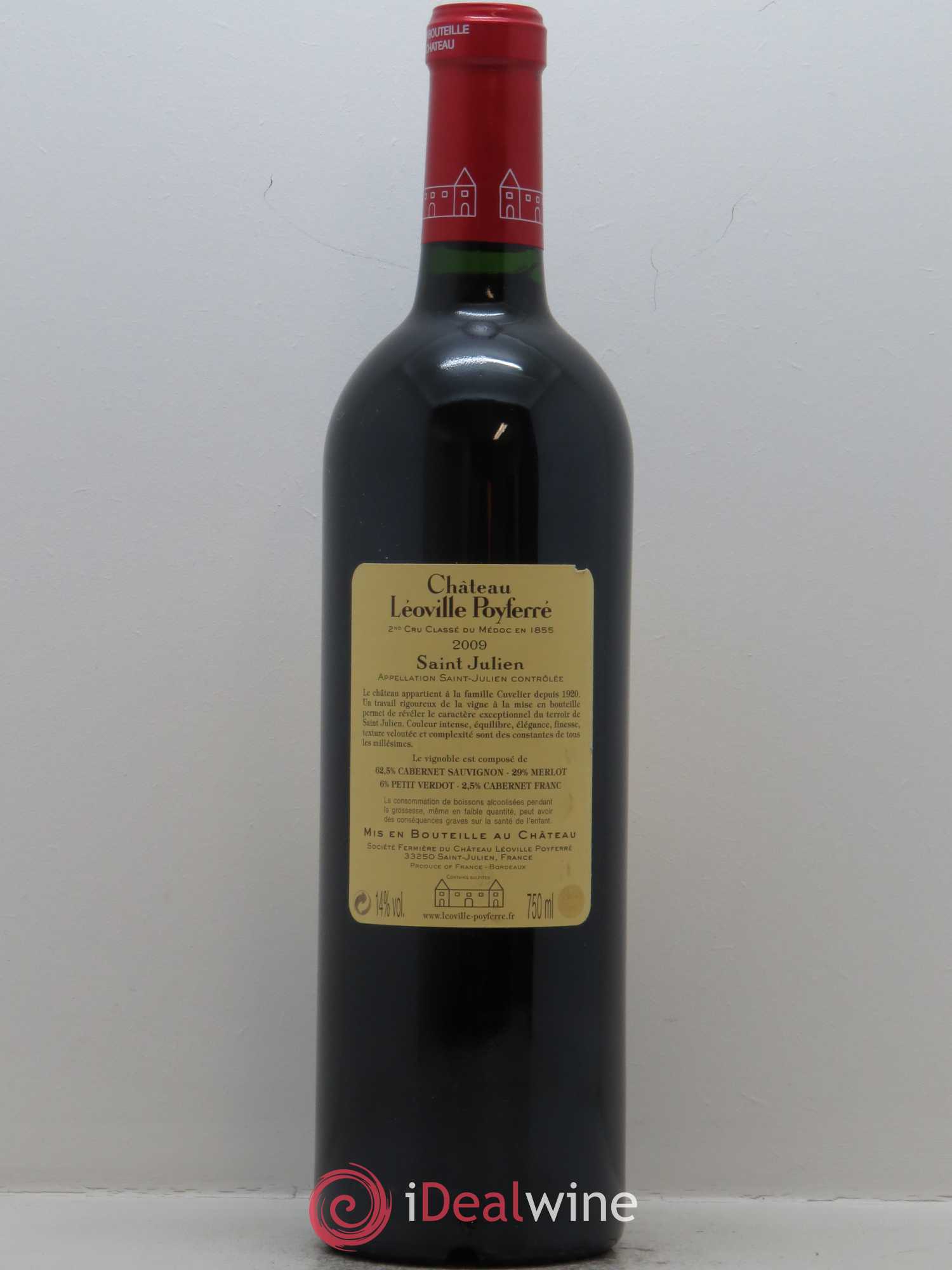 Château Léoville Poyferré 2ème Grand Cru Classé 2009 - Lot de 1 bouteille - 1