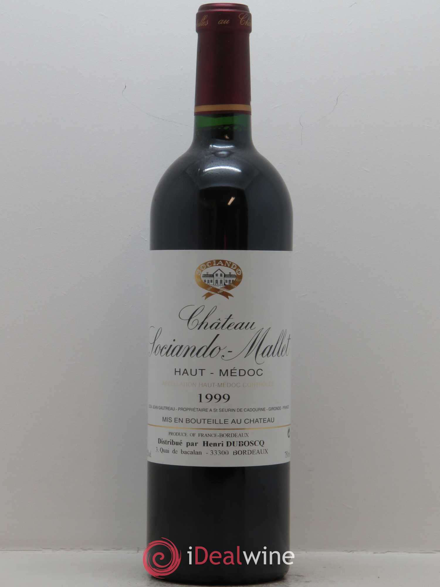 Château Sociando Mallet 1999 - Lot de 1 bouteille - 0