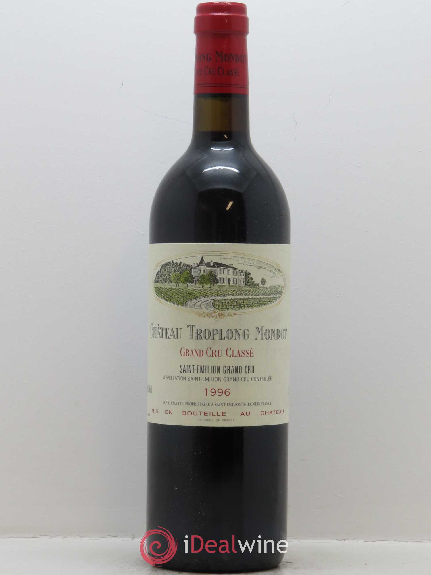 Château Troplong Mondot 1er Grand Cru Classé B 1996 - Lot de 1 bouteille - 0