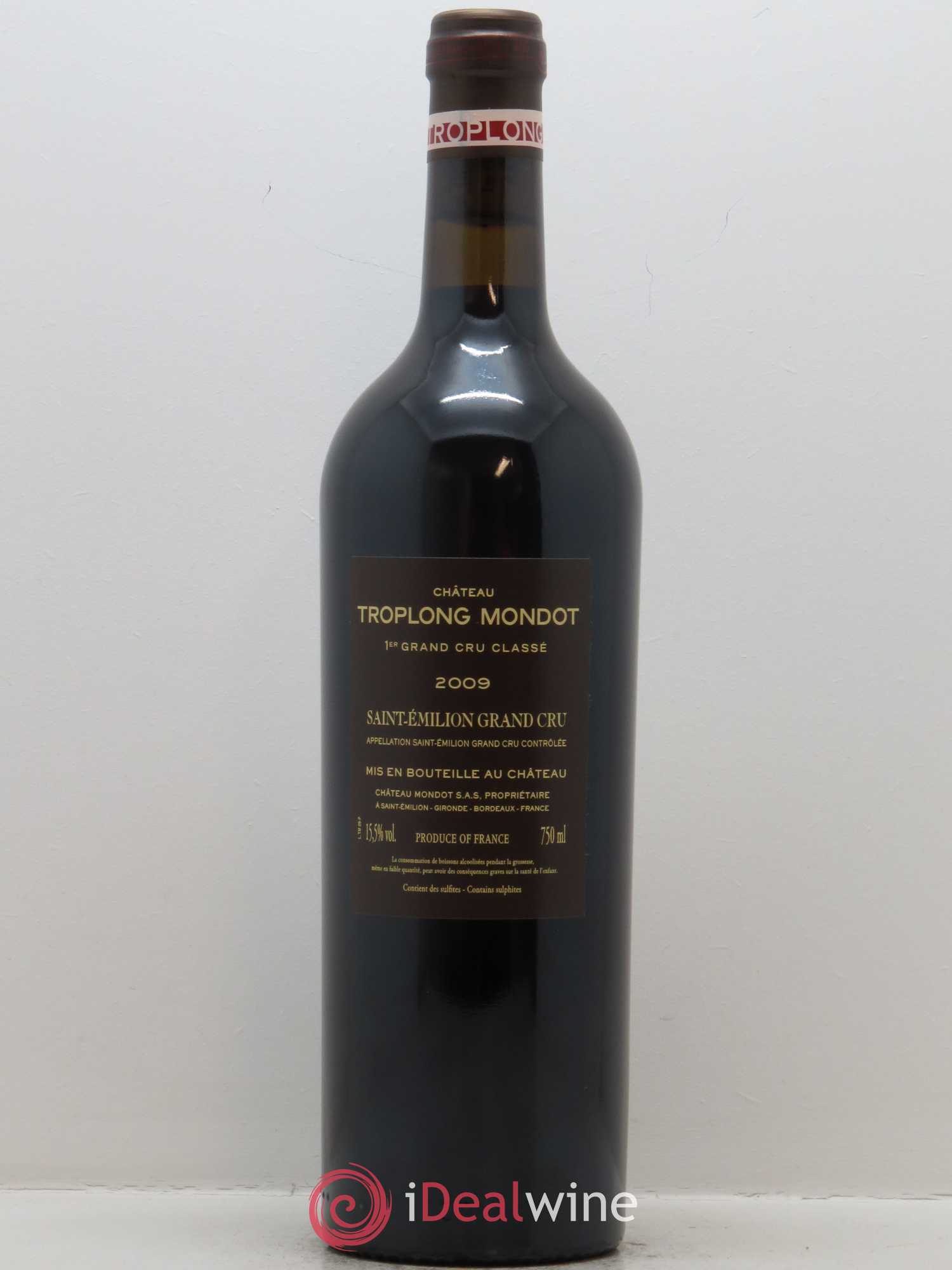 Château Troplong Mondot 1er Grand Cru Classé B 2009 - Lot de 1 bouteille - 1