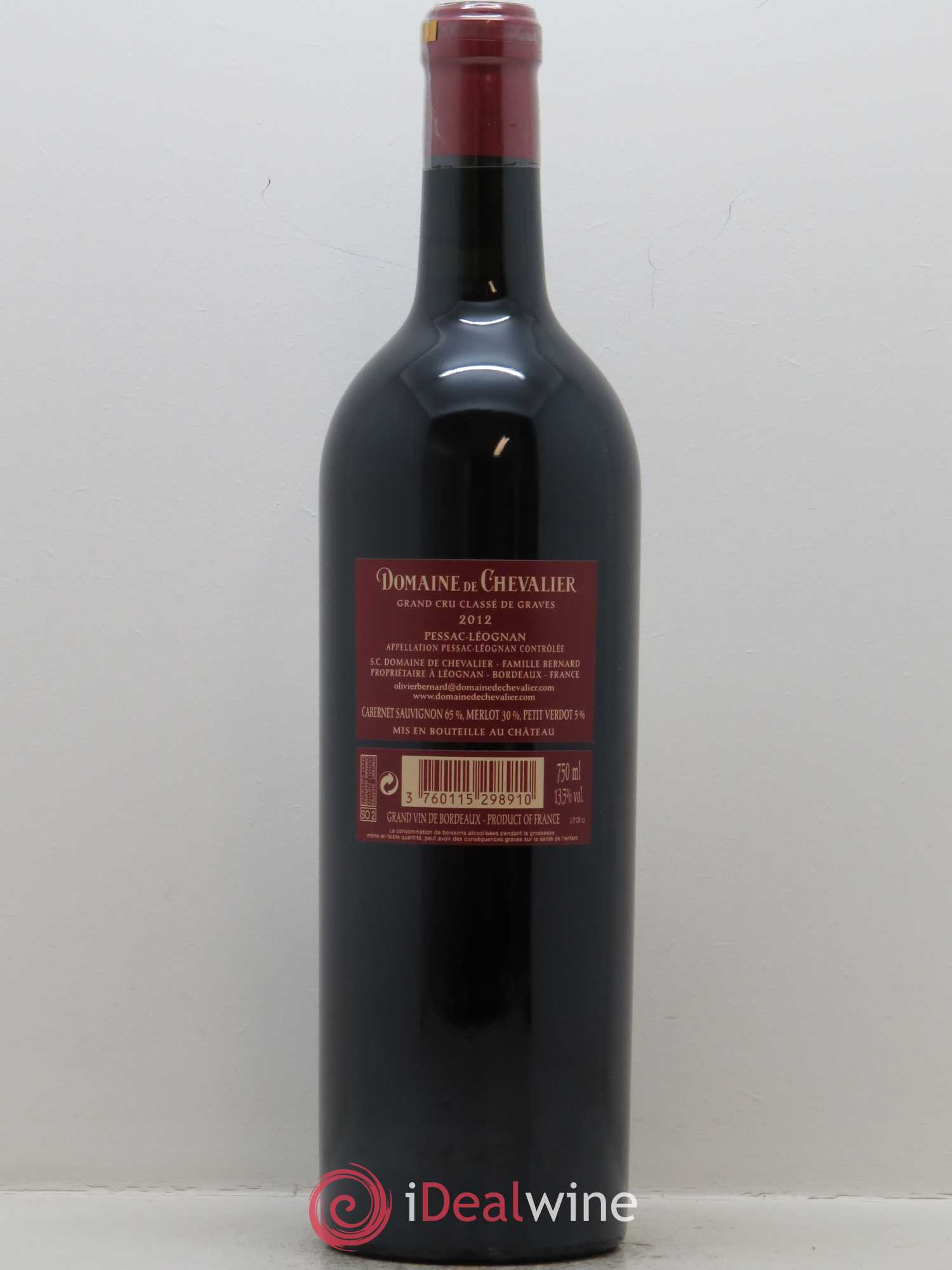 Domaine de Chevalier Cru Classé de Graves 2012 - Lot de 1 bouteille - 1