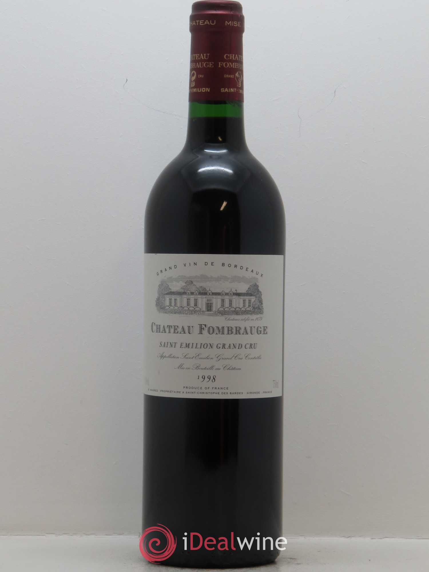 Château Fombrauge Grand Cru Classé 1998 - Lot de 1 bouteille - 0
