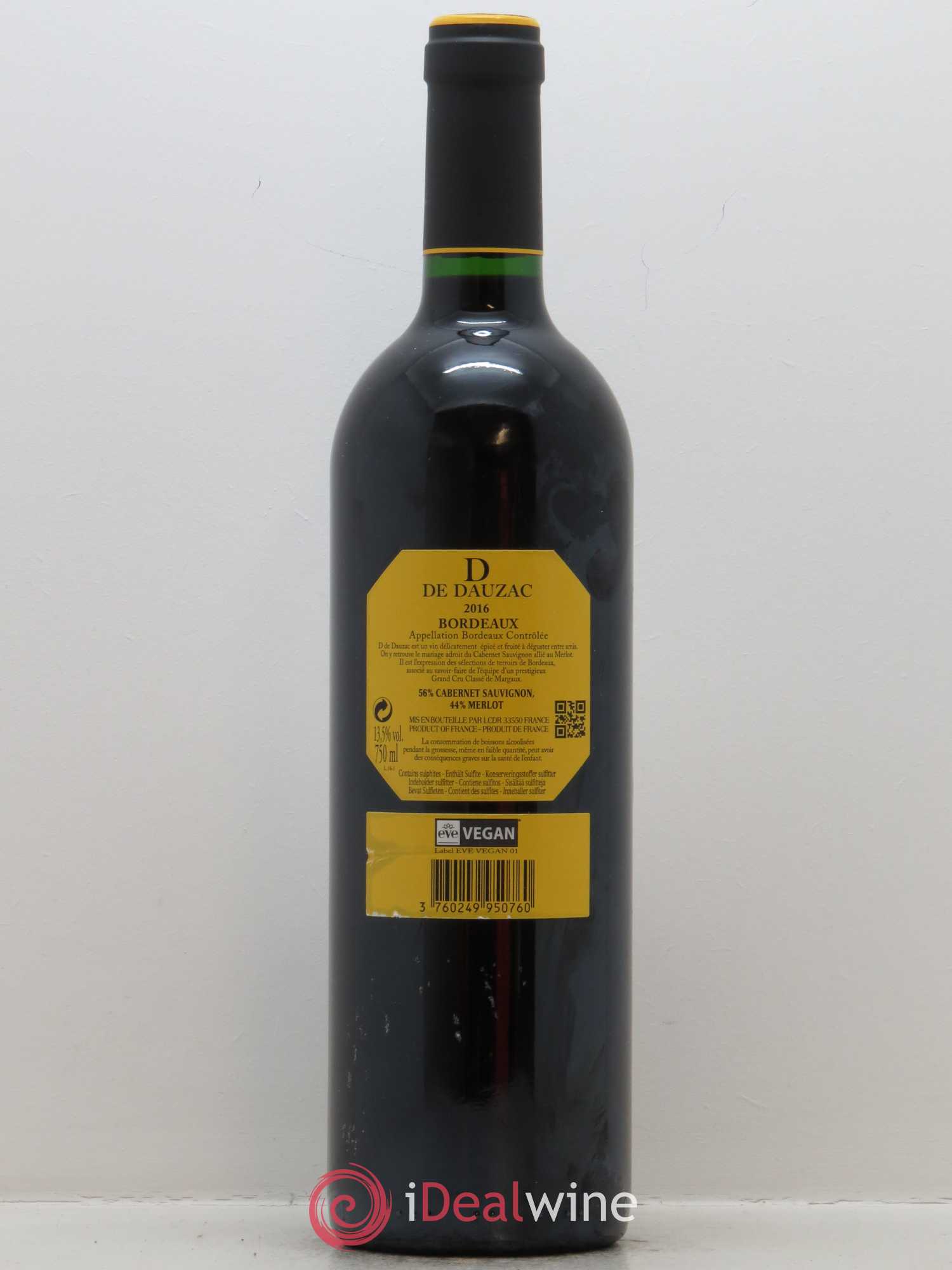 Château D de Dauzac 2016 - Lot de 1 bouteille - 1