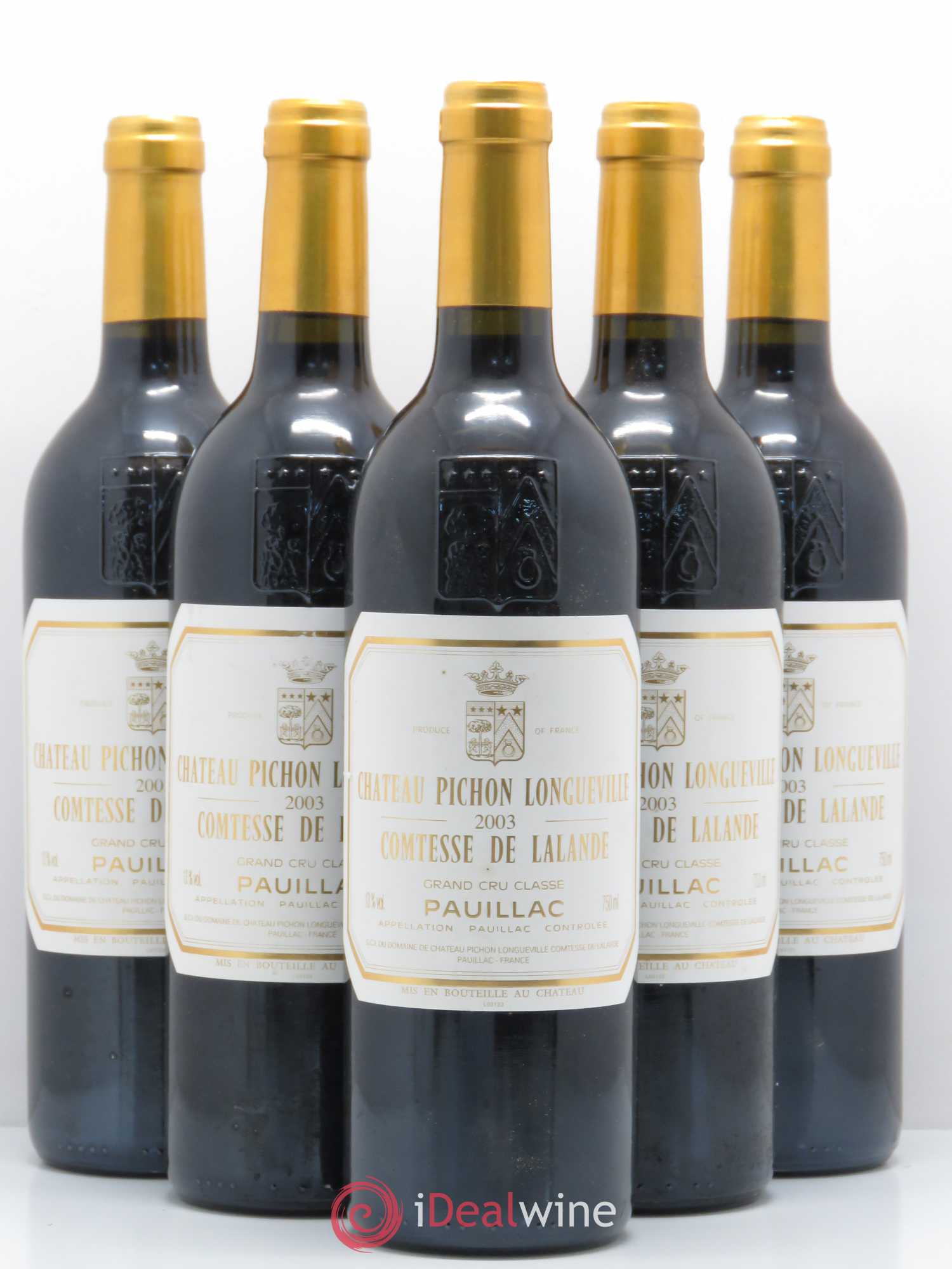 Château Pichon Longueville Comtesse de Lalande 2ème Grand Cru Classé 2003 - Lot de 5 bouteilles - 0