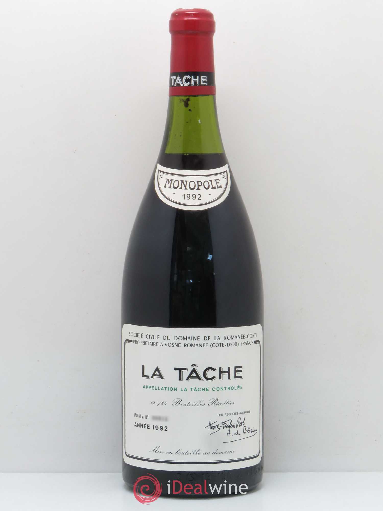 La Tâche Grand Cru Domaine de la Romanée-Conti 1992 - Lot de 1 magnum - 0