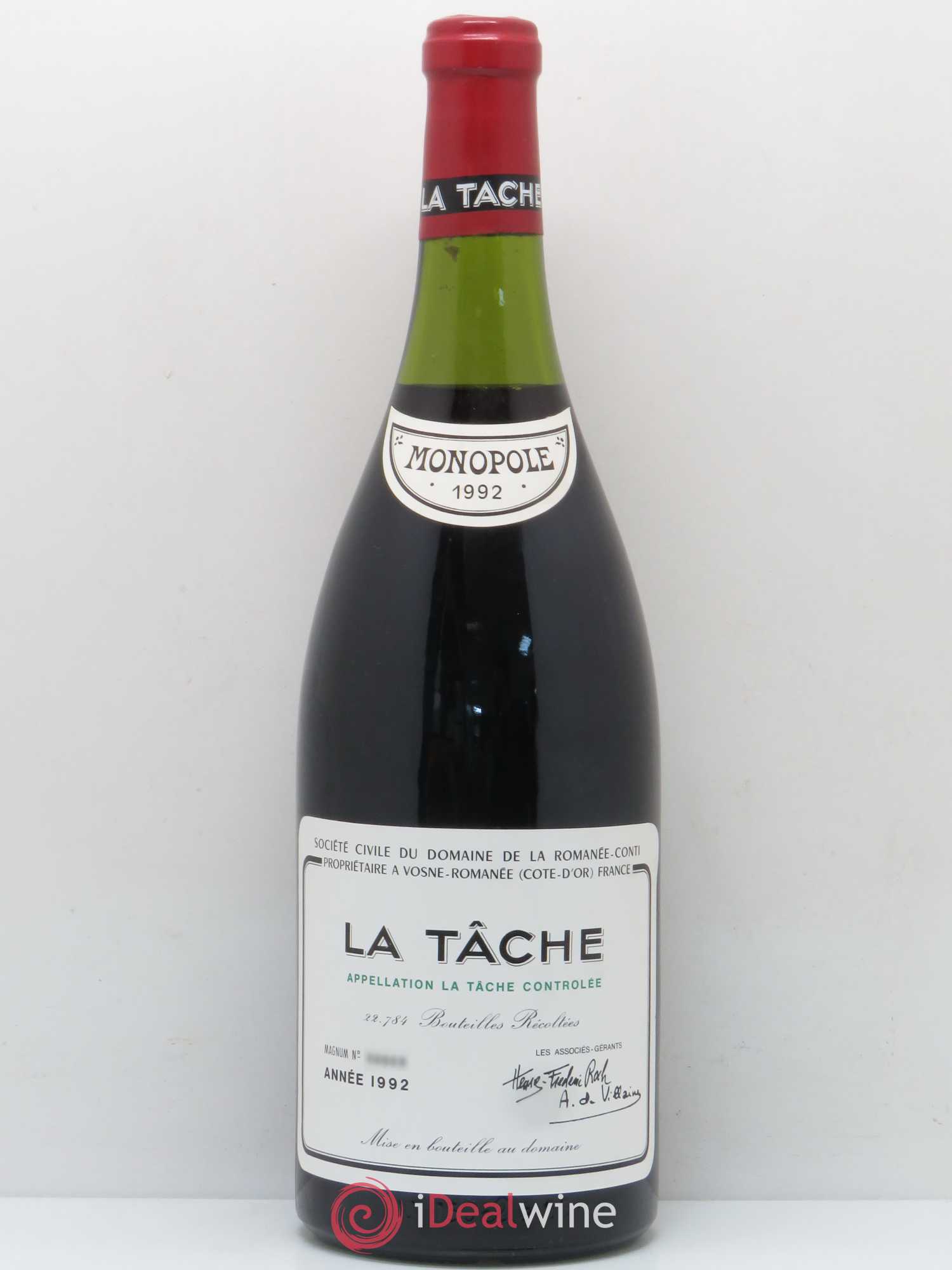 La Tâche Grand Cru Domaine de la Romanée-Conti 1992 - Lot de 1 magnum - 0