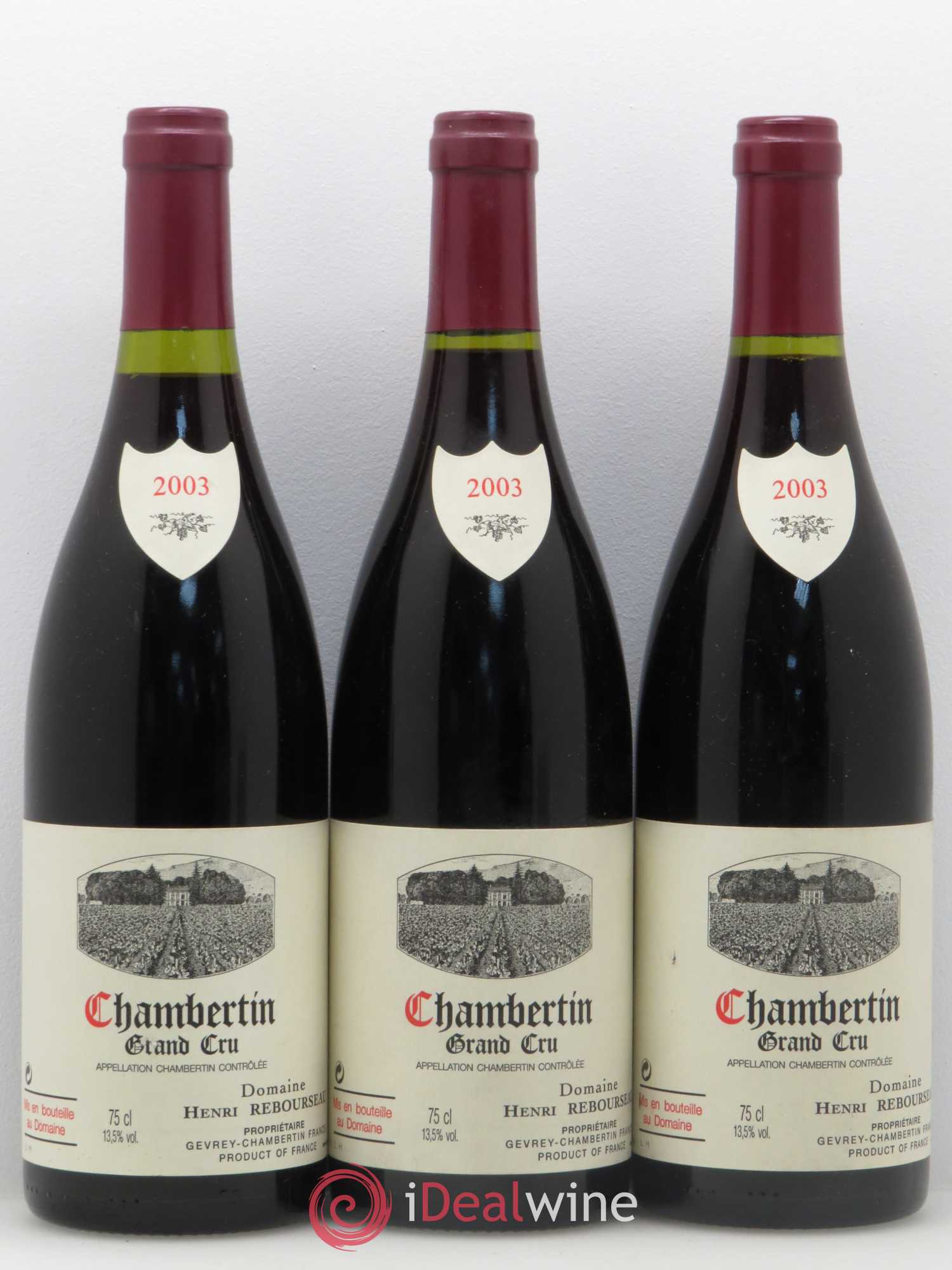 Chambertin Grand Cru Henri Rebourseau 2003 - Lot de 6 bouteilles - 2