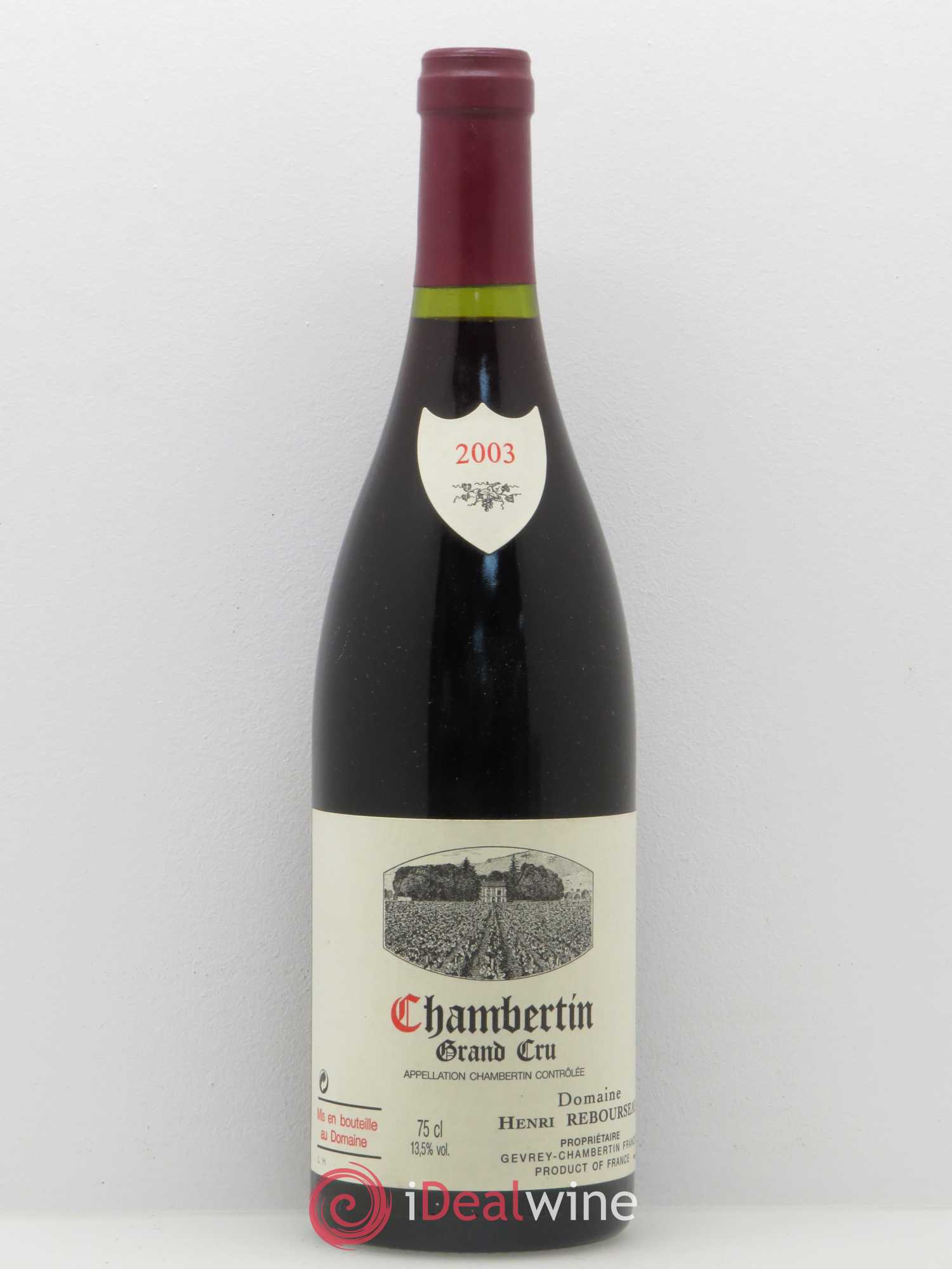 Chambertin Grand Cru Henri Rebourseau 2003 - Lot de 1 bouteille - 0