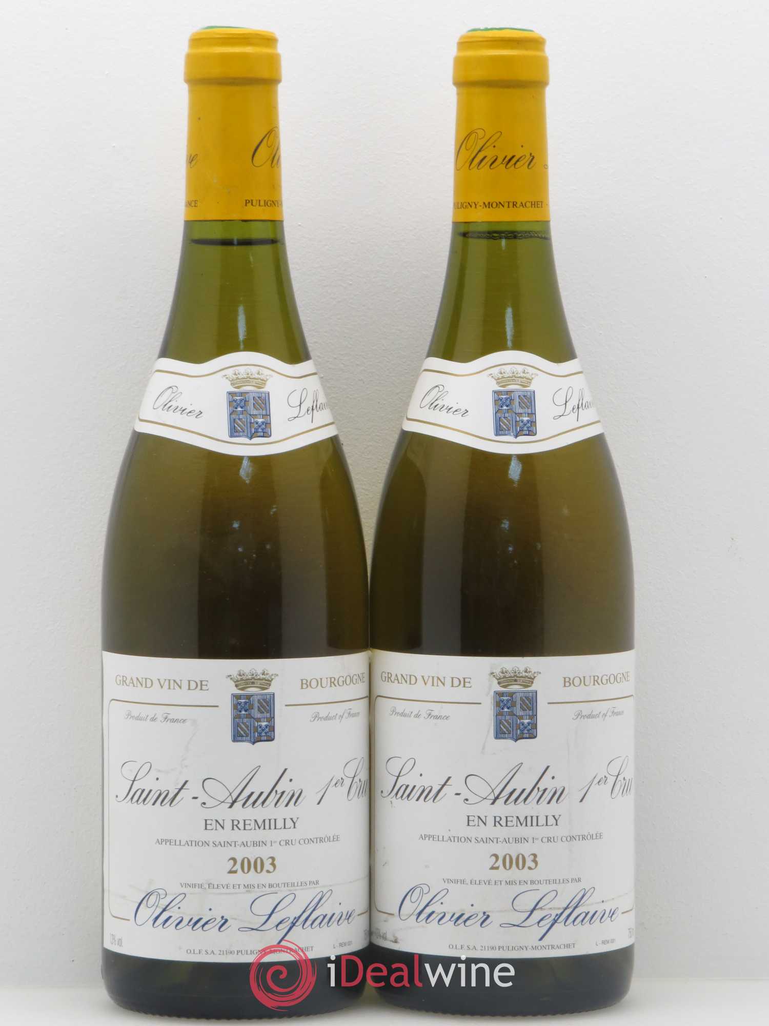 Saint-Aubin 1er Cru En Rémilly Olivier Leflaive 2003 - Posten von 2 Flaschen - 0