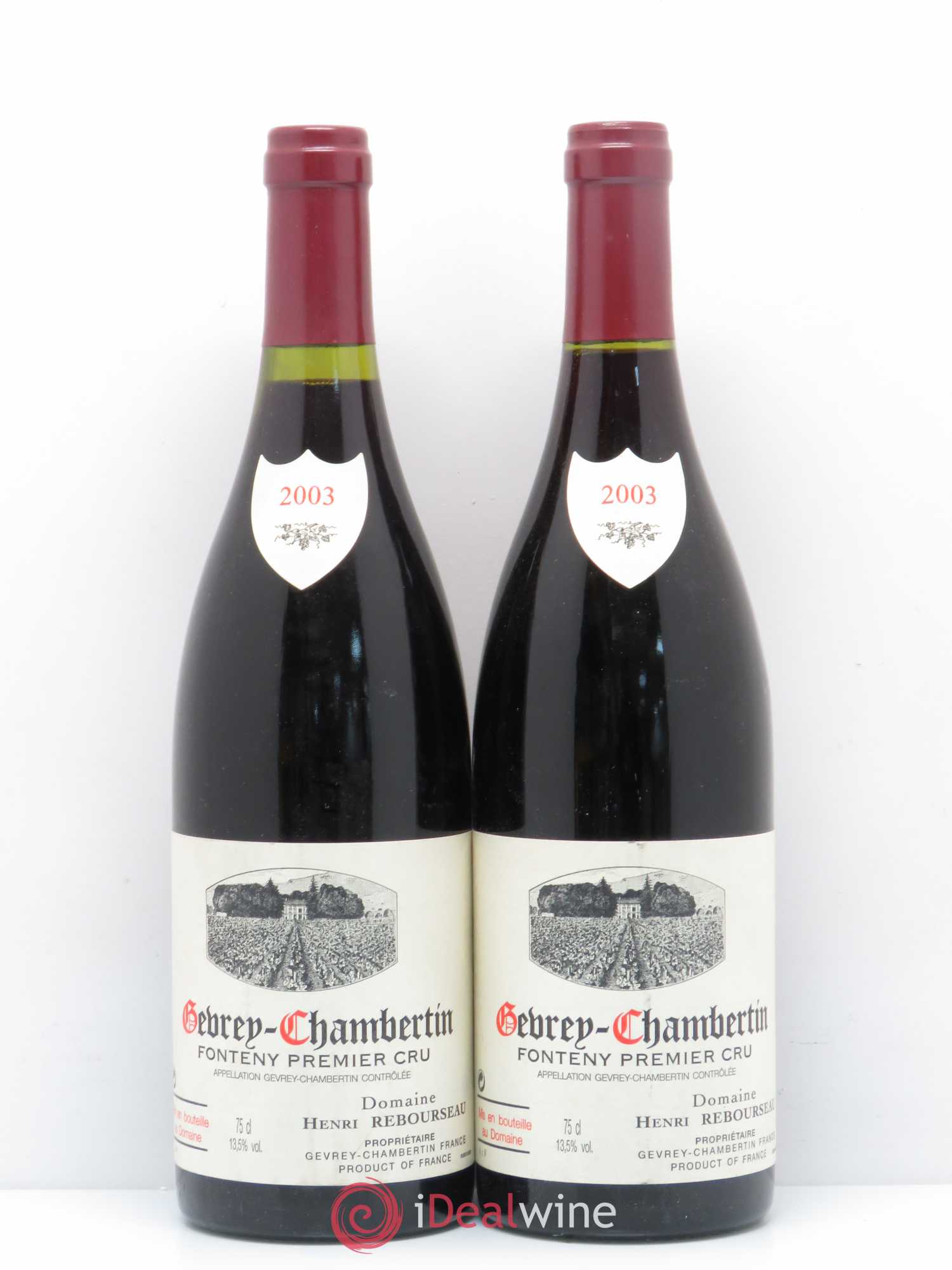 Gevrey-Chambertin 1er Cru Fonteny Domaine Henri Rebourseau 2003 - Posten von 2 Flaschen - 0