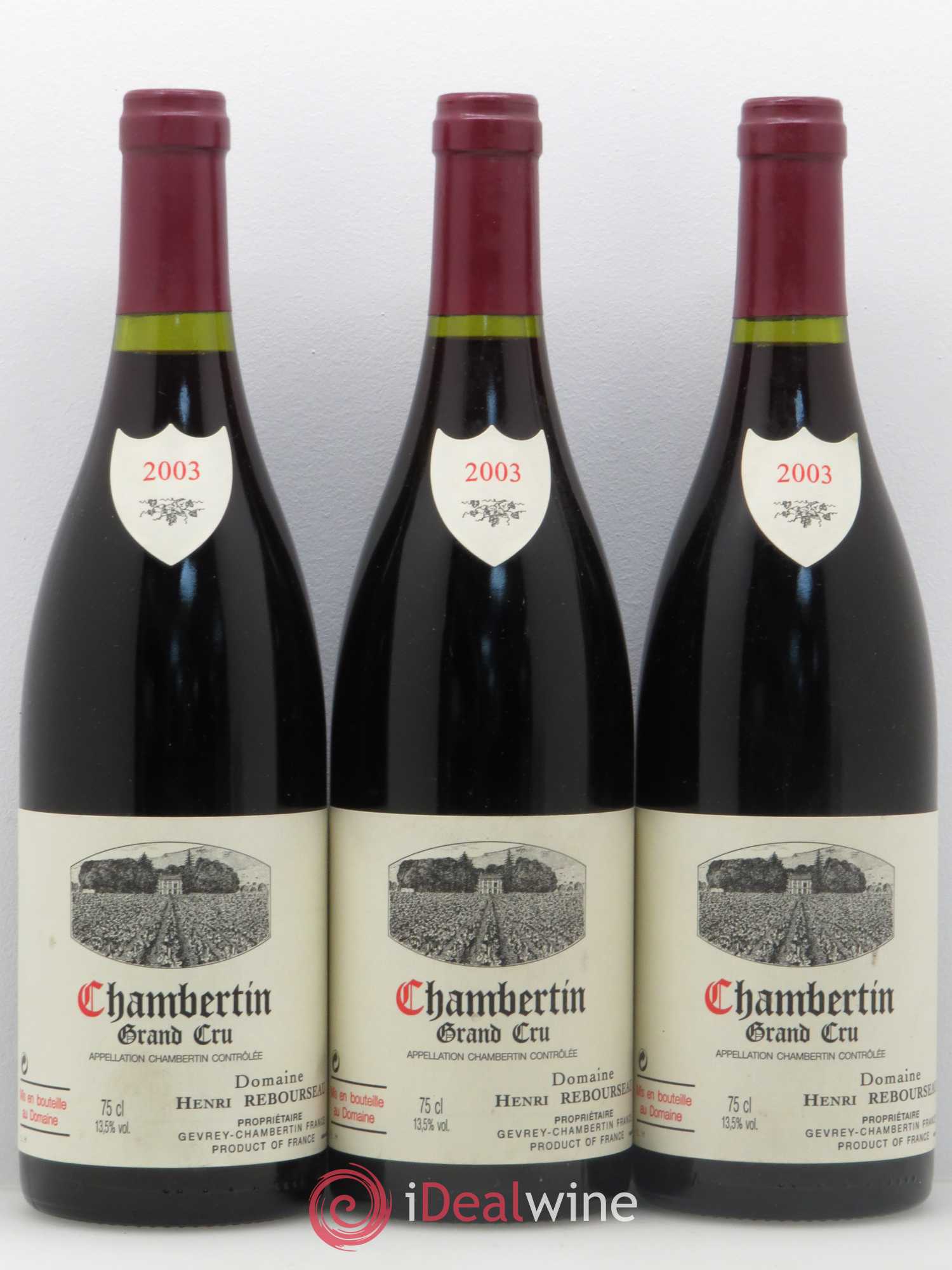 Chambertin Grand Cru Henri Rebourseau 2003 - Lot de 12 bouteilles - 3