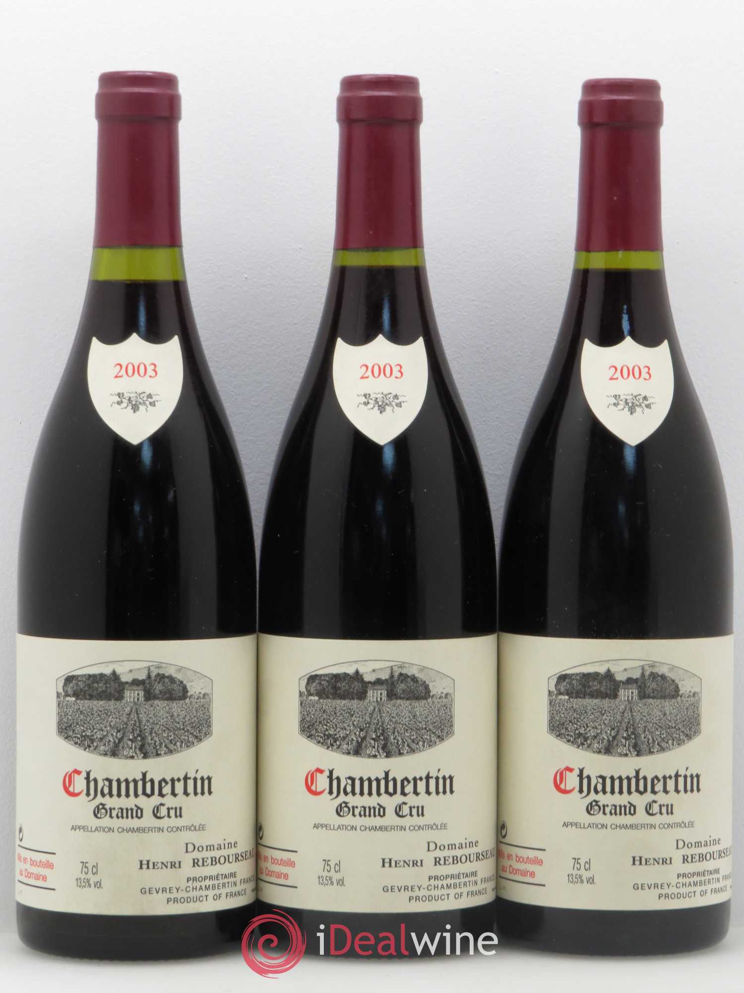 Chambertin Grand Cru Henri Rebourseau 2003 - Lot de 12 bouteilles - 4