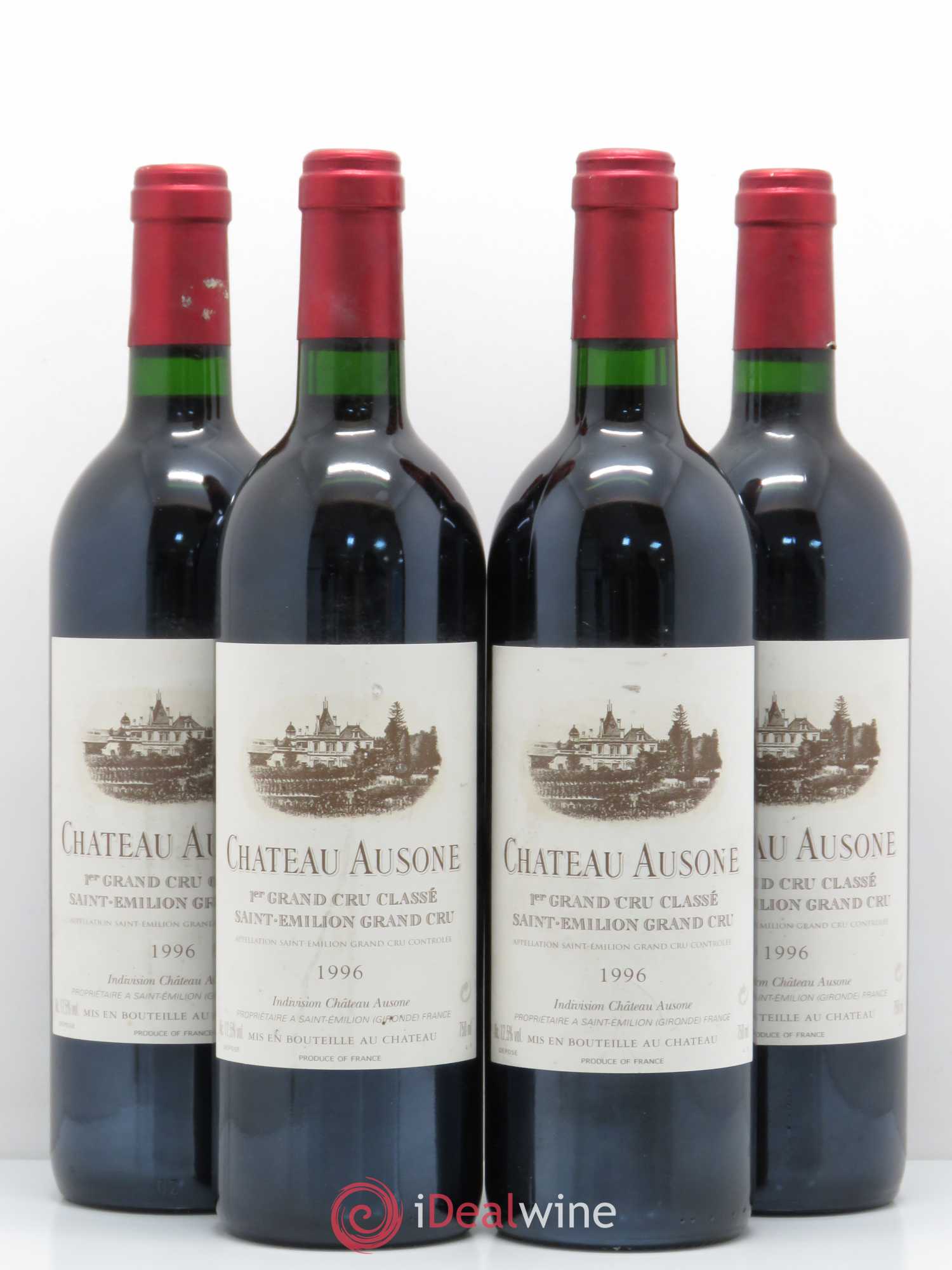 Château Ausone 1er Grand Cru Classé A 1996 - Lot de 4 bouteilles - 0