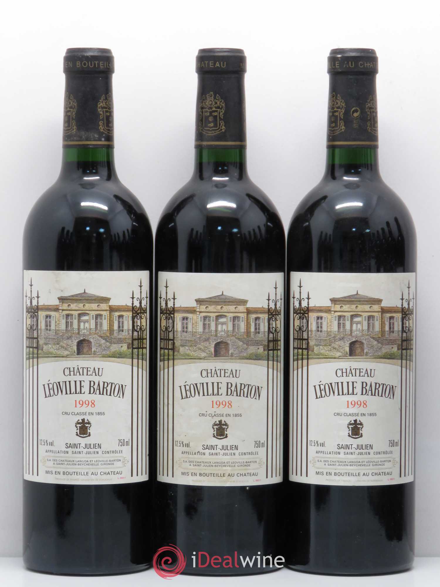 Château Léoville Barton 2ème Grand Cru Classé 1998 - Lot de 12 bouteilles - 1