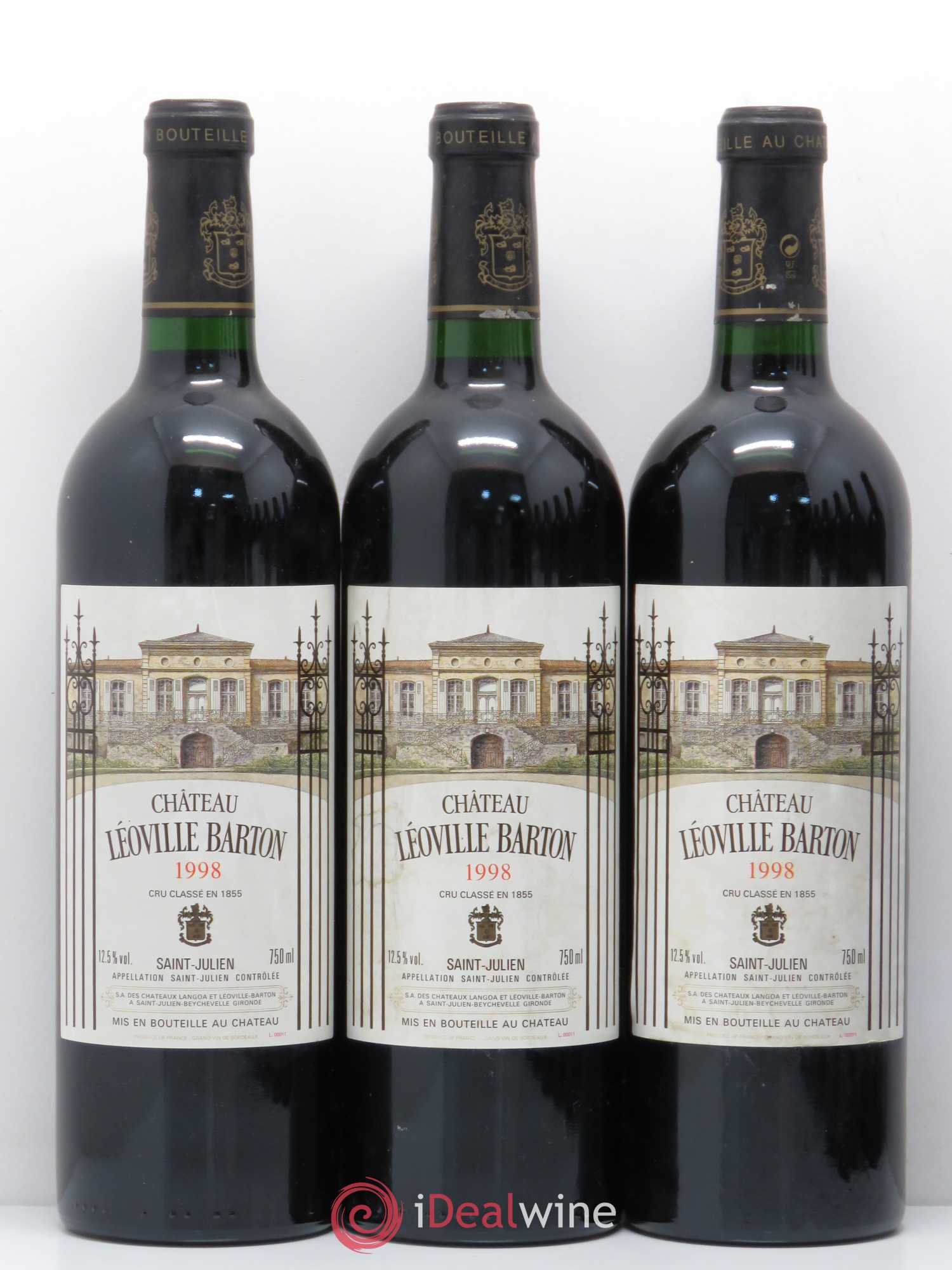 Château Léoville Barton 2ème Grand Cru Classé 1998 - Lot de 12 bouteilles - 2