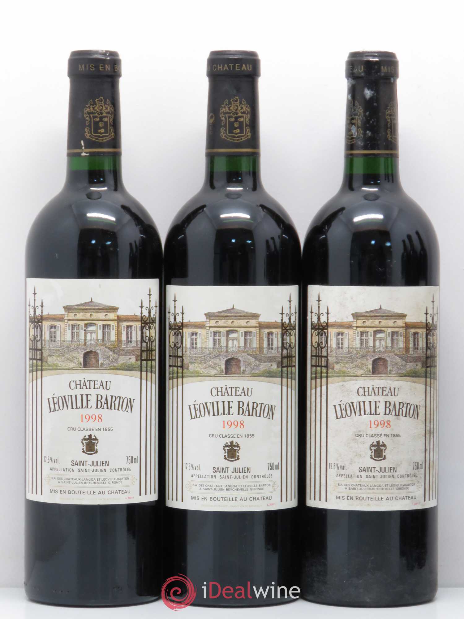 Château Léoville Barton 2ème Grand Cru Classé 1998 - Lot de 12 bouteilles - 3