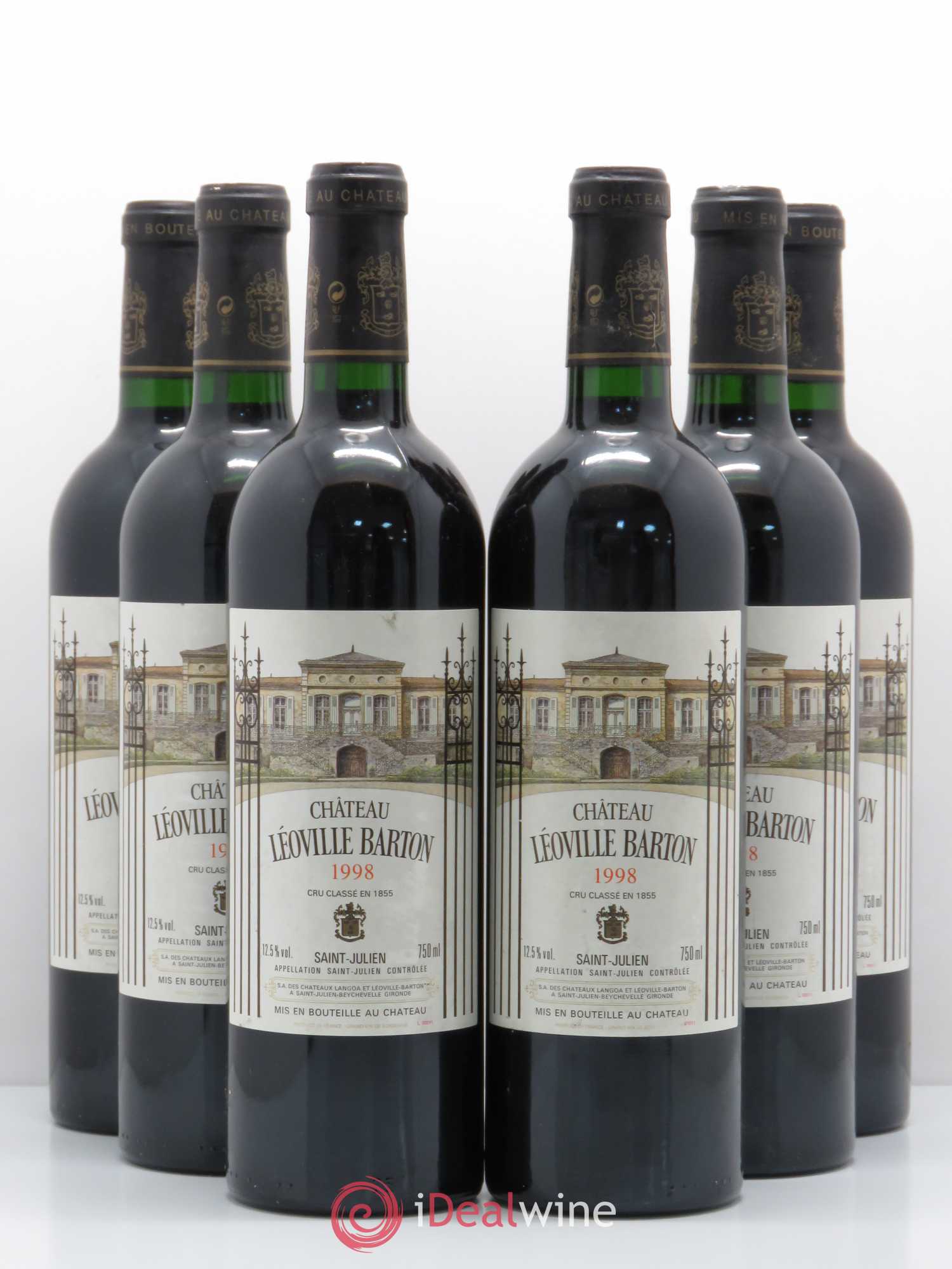 Château Léoville Barton 2ème Grand Cru Classé 1998 - Lot de 6 bouteilles - 0
