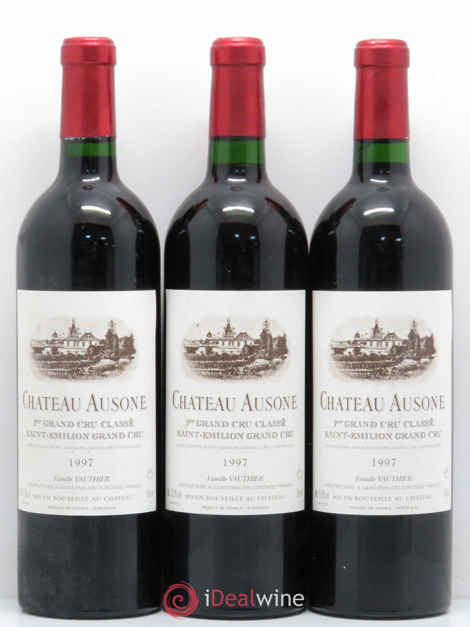 Château Ausone 1er Grand Cru Classé A 1997 - Lot de 3 bouteilles - 0
