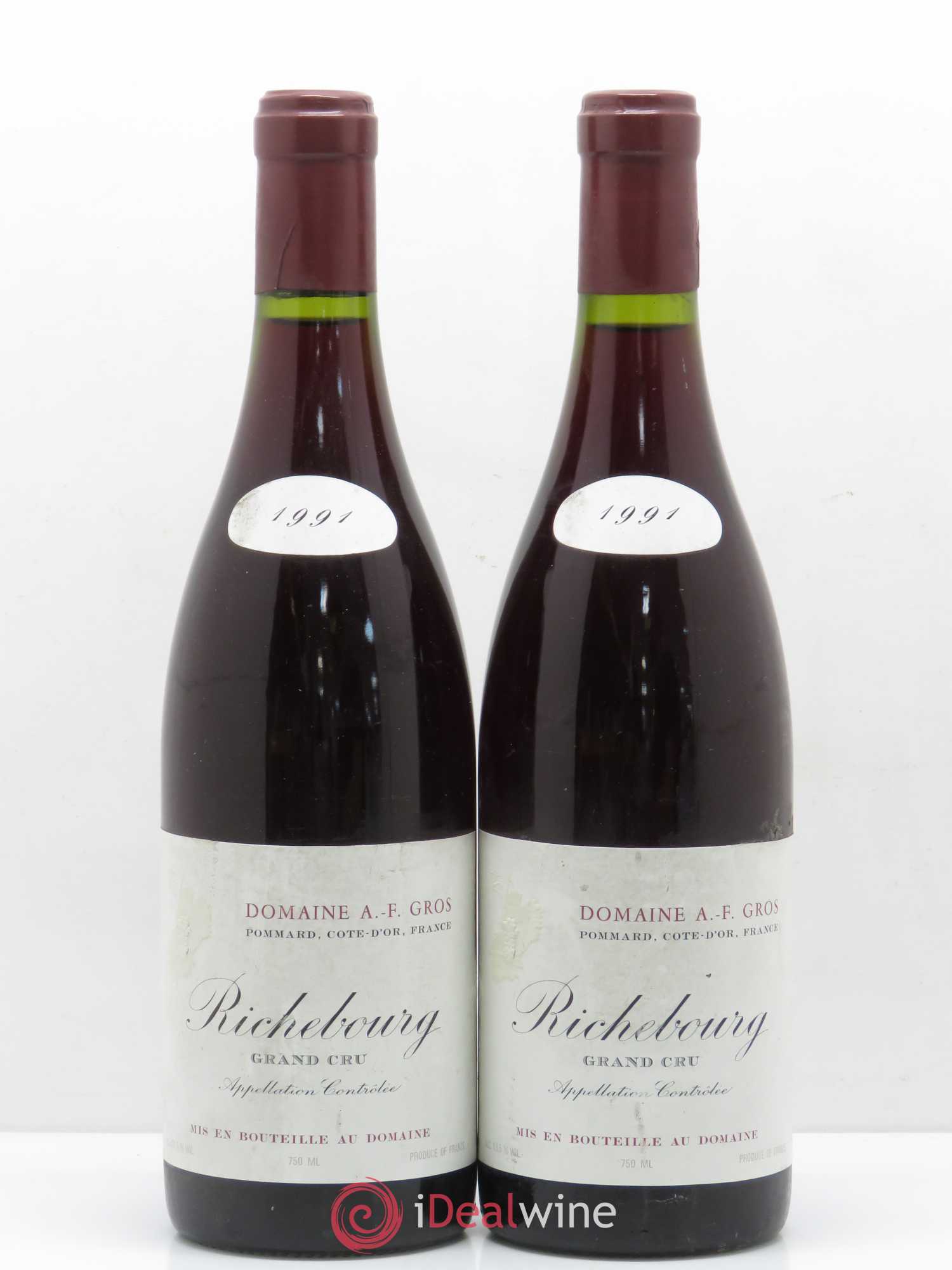 Richebourg Grand Cru A.-F. Gros 1991 - Lot de 2 bouteilles - 0