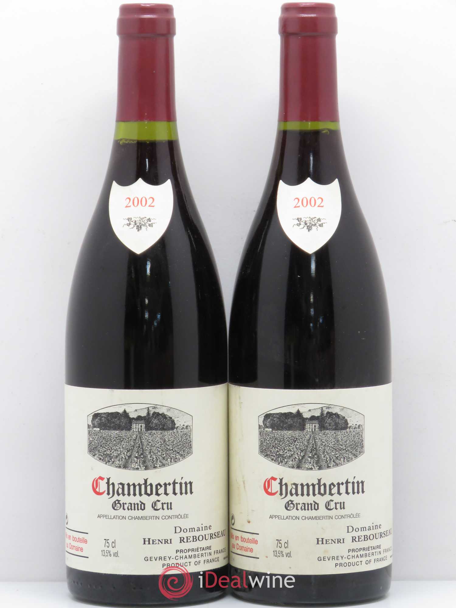 Chambertin Grand Cru Henri Rebourseau 2002 - Lot de 2 bouteilles - 0
