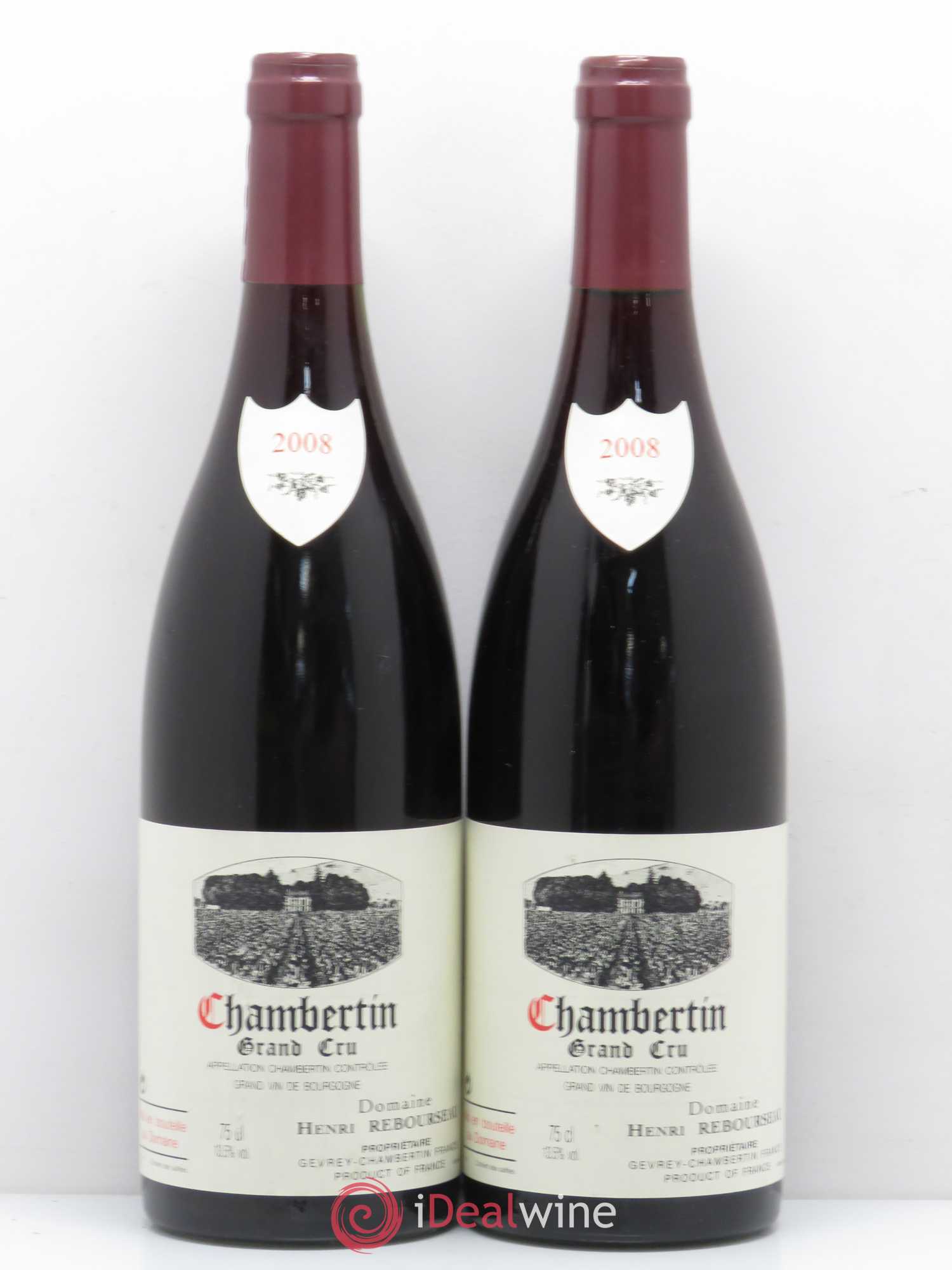 Chambertin Grand Cru Henri Rebourseau 2008 - Lot de 2 bouteilles - 0