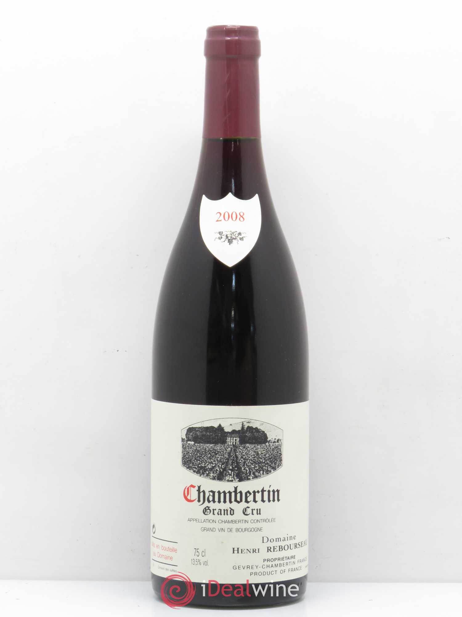 Chambertin Grand Cru Henri Rebourseau 2008 - Lot de 1 bouteille - 0