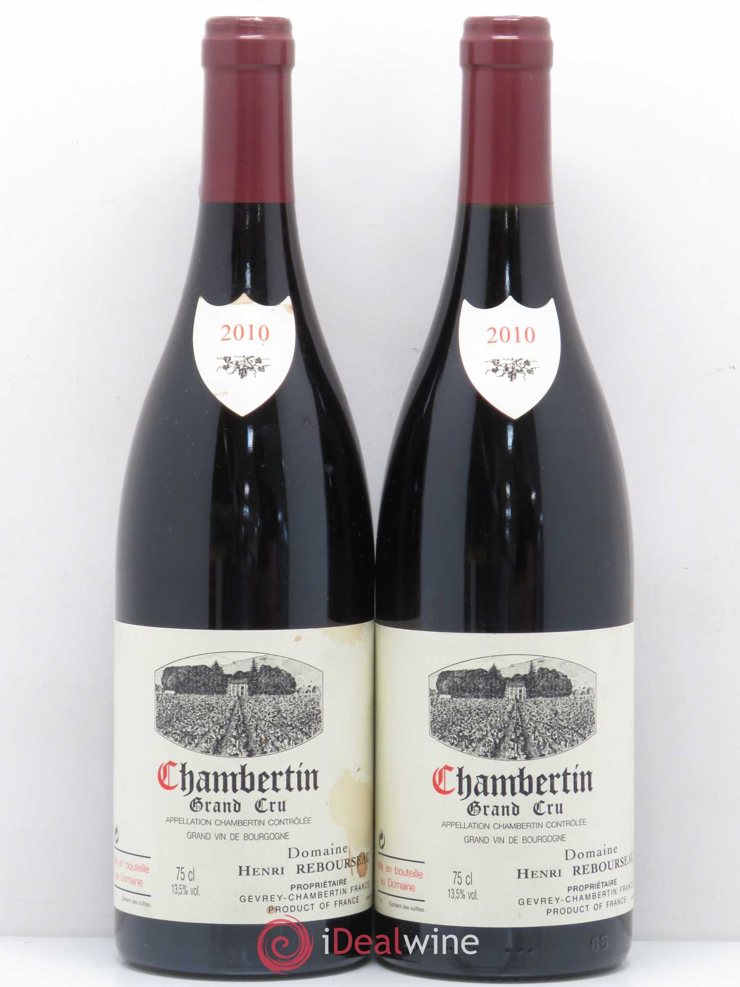 Chambertin Grand Cru Henri Rebourseau 2010 - Lot de 2 bouteilles - 0