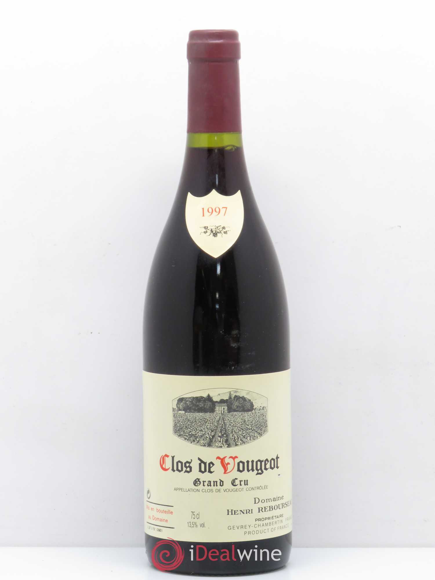 Clos de Vougeot Grand Cru Domaine Henri Rebourseau (sans prix de réserve) 1997 - Lot de 1 bouteille - 0