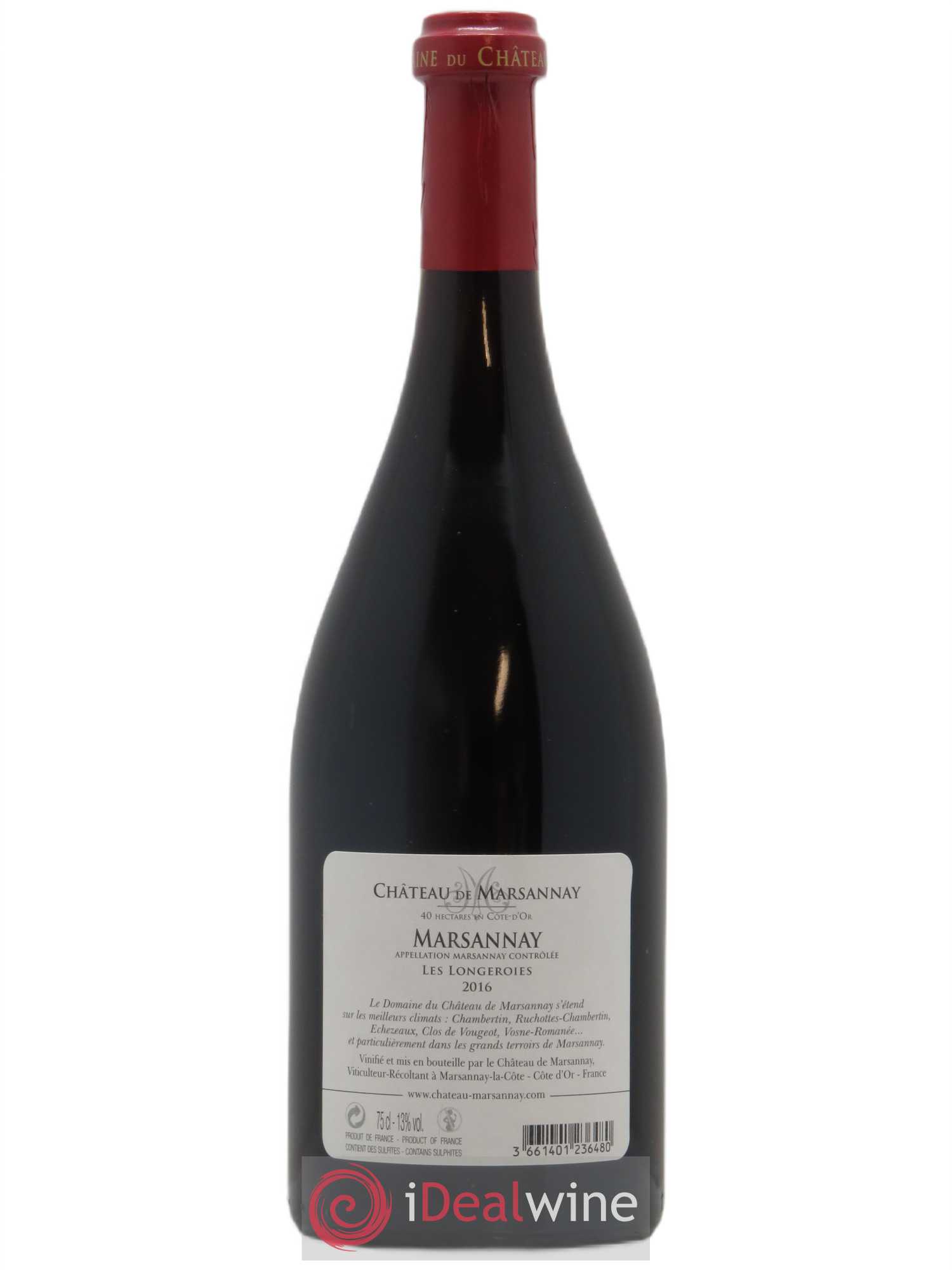 Marsannay Les Longeroies Château de Marsannay 2016 - Lot de 1 bouteille - 1