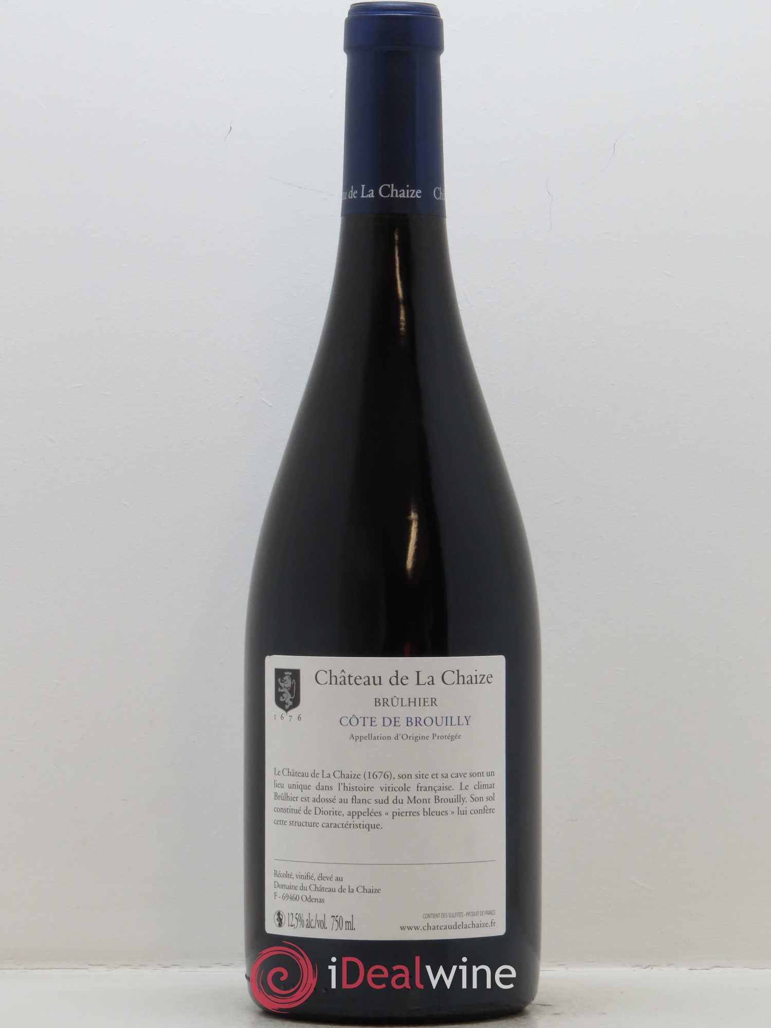 Côte de Brouilly Brülhier Château de la Chaize 2017 - Lot de 1 bouteille - 1