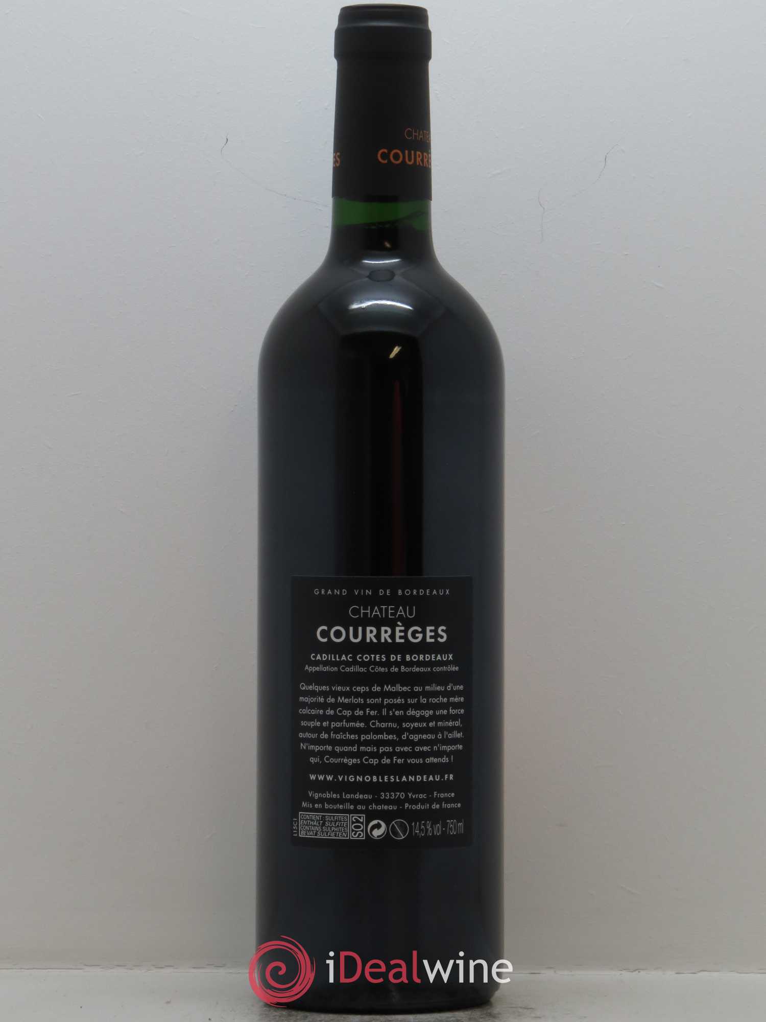 Château Courrèges Cap de Fer 2015 - Lot de 1 bouteille - 1