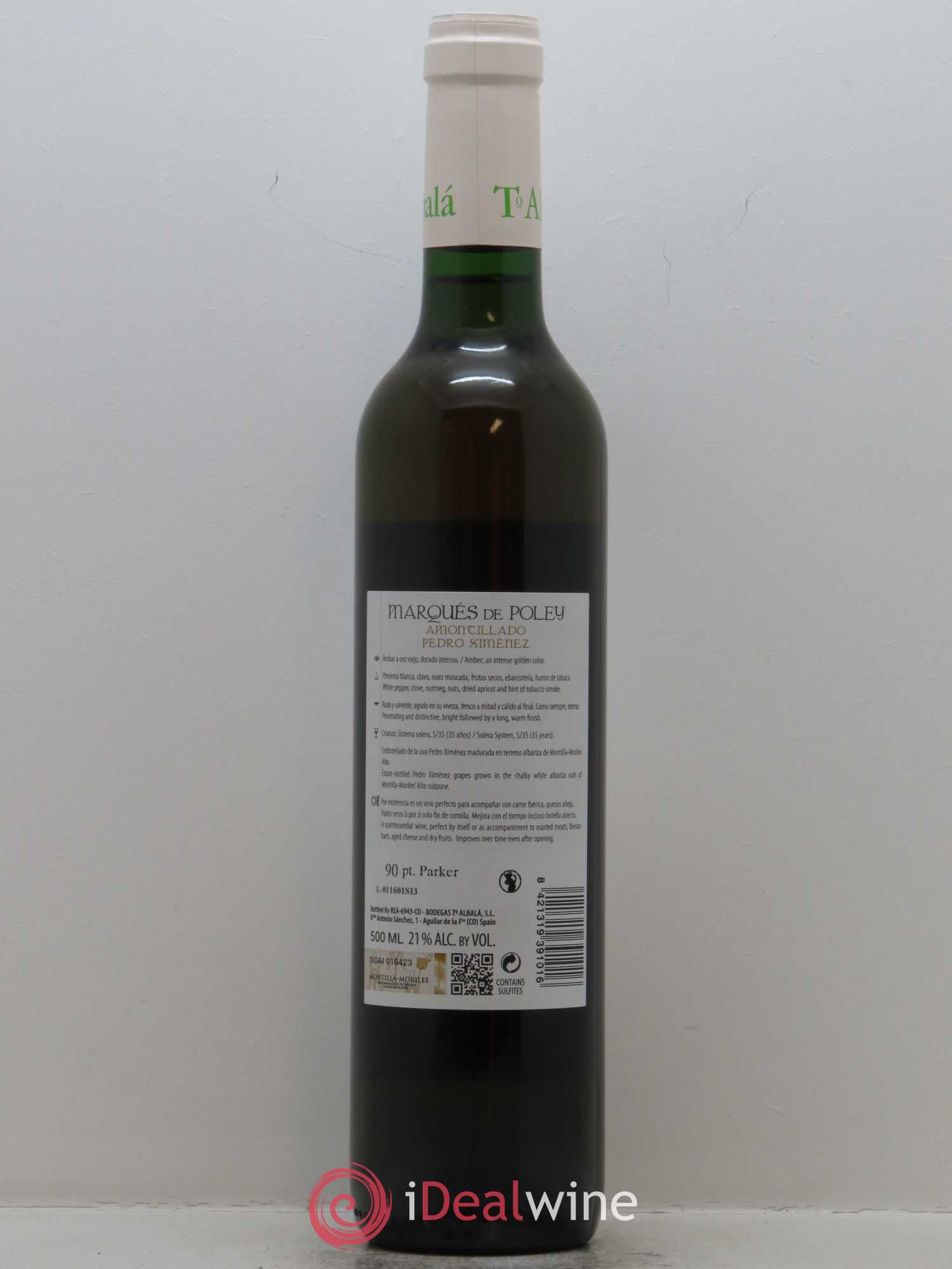 Montilla Moriles Bodegas Toro Albala Amontillado Solera 35 ans (50cl) 1922 - Lot de 1 bouteille - 1