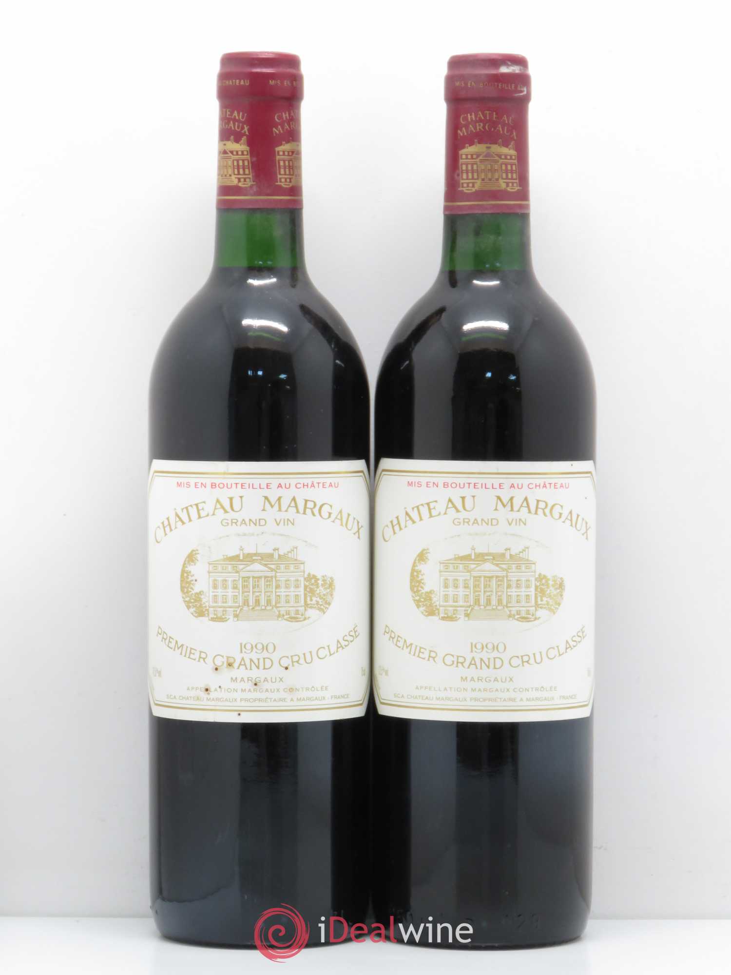Château Margaux 1er Grand Cru Classé 1990 - Lot de 2 bouteilles - 0