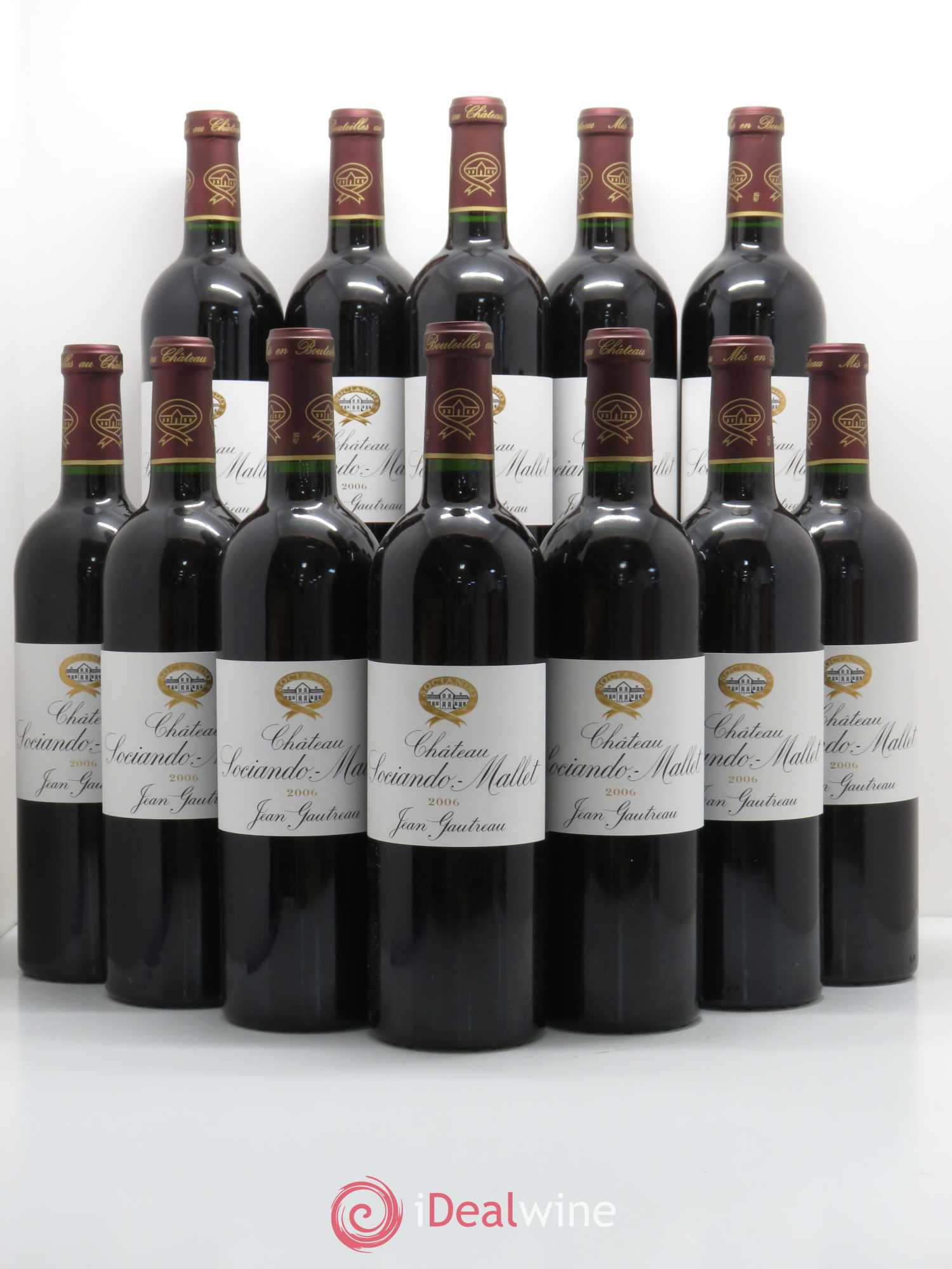 Château Sociando Mallet 2006 - Lot de 12 bouteilles - 0