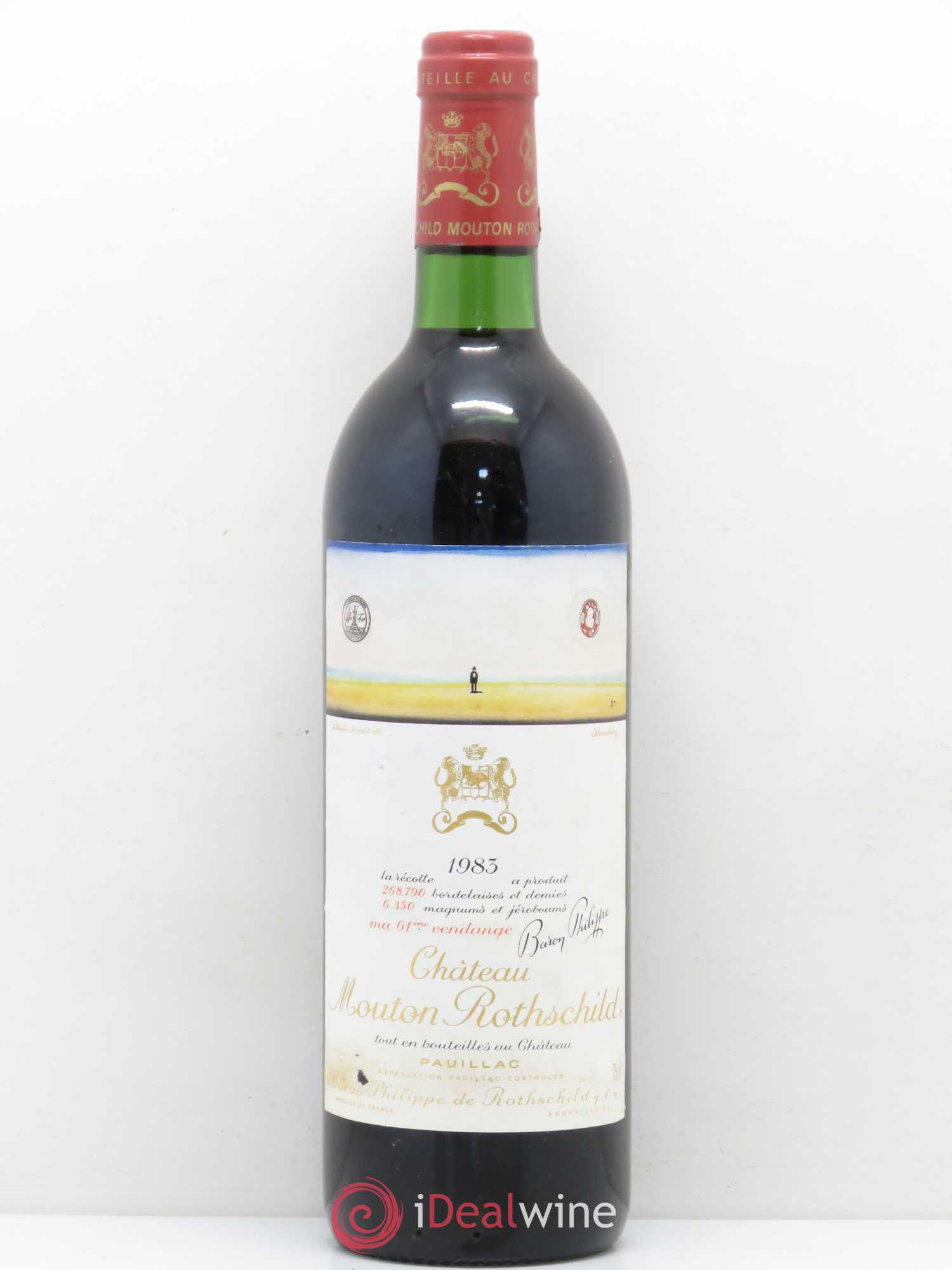Château Mouton Rothschild 1er Grand Cru Classé 1983 - Lot de 1 bouteille - 0