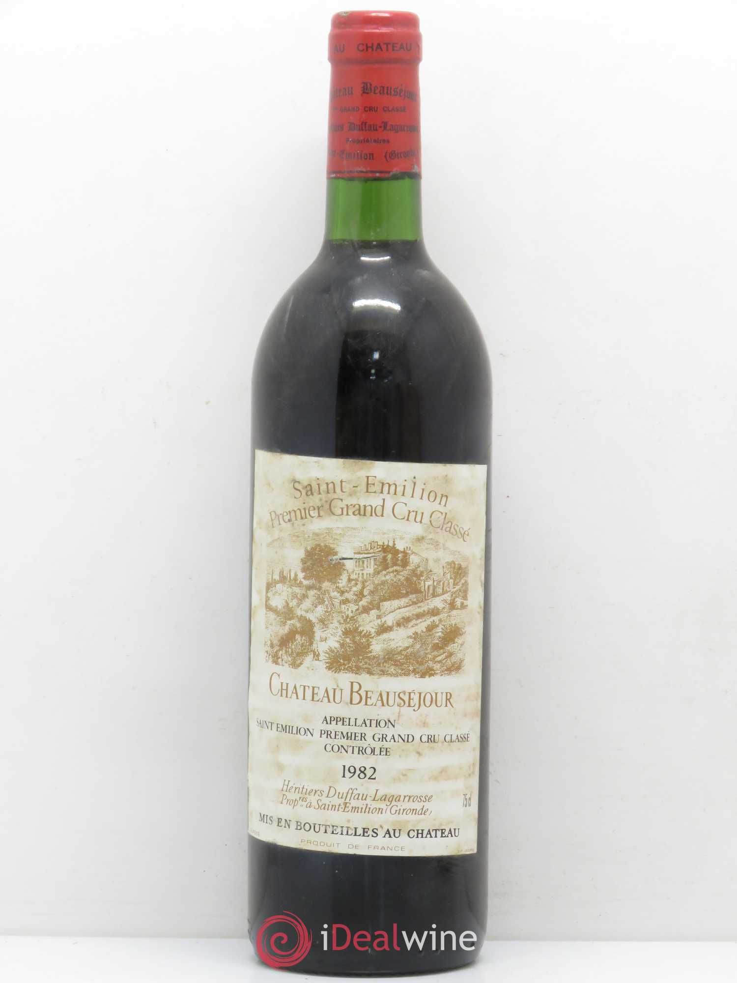 Château Beauséjour (Duffau-Lagarrosse) 1er Grand Cru Classé B 1982 - Lot de 1 bouteille - 0