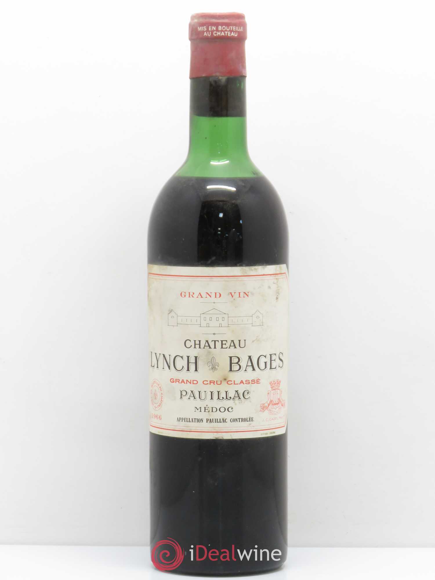 Château Lynch Bages 5ème Grand Cru Classé 1966 - Lot de 1 bouteille - 0