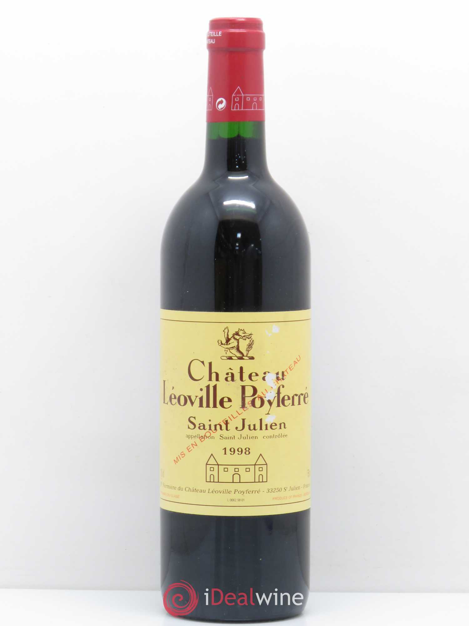 Château Léoville Poyferré 2ème Grand Cru Classé 1998 - Lot de 1 bouteille - 0