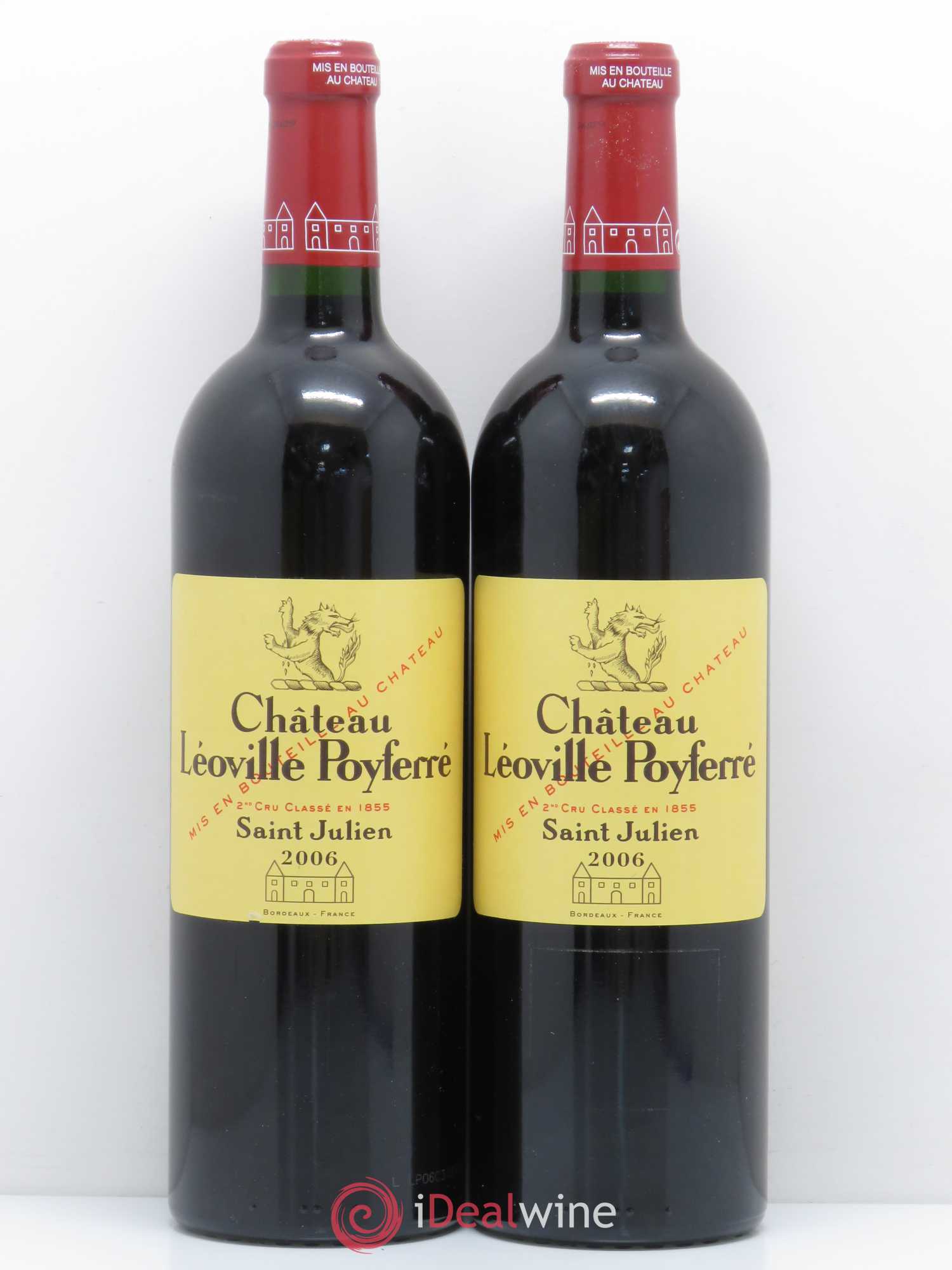 Château Léoville Poyferré 2ème Grand Cru Classé 2006 - Lot de 2 bouteilles - 0