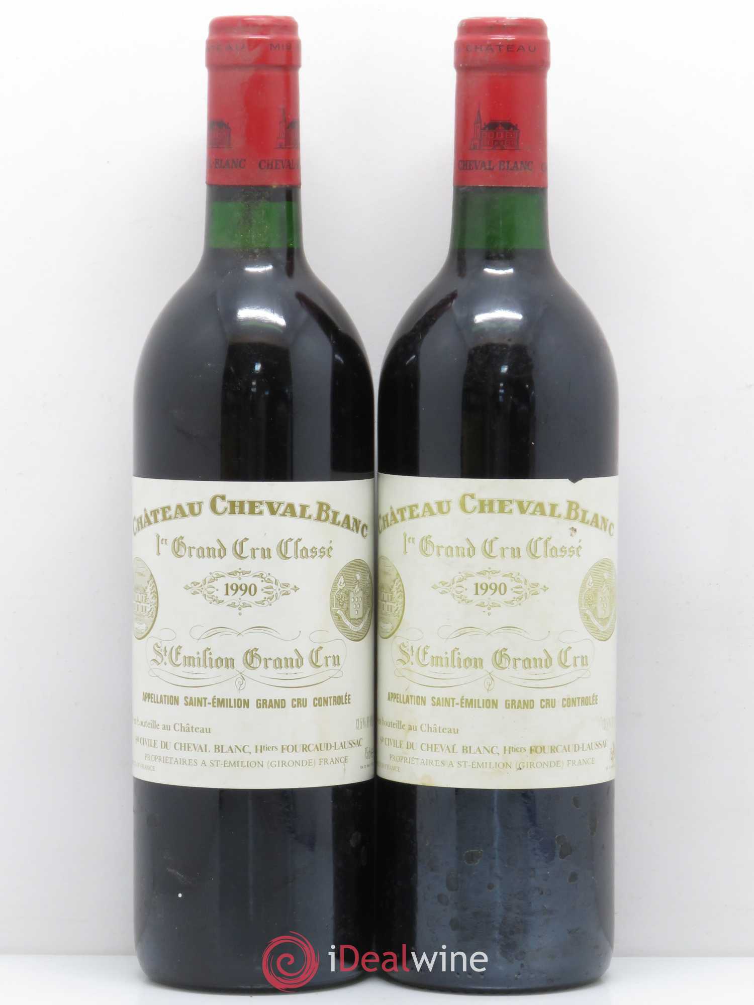 Château Cheval Blanc 1er Grand Cru Classé A 1990 - Lot de 2 bouteilles - 0