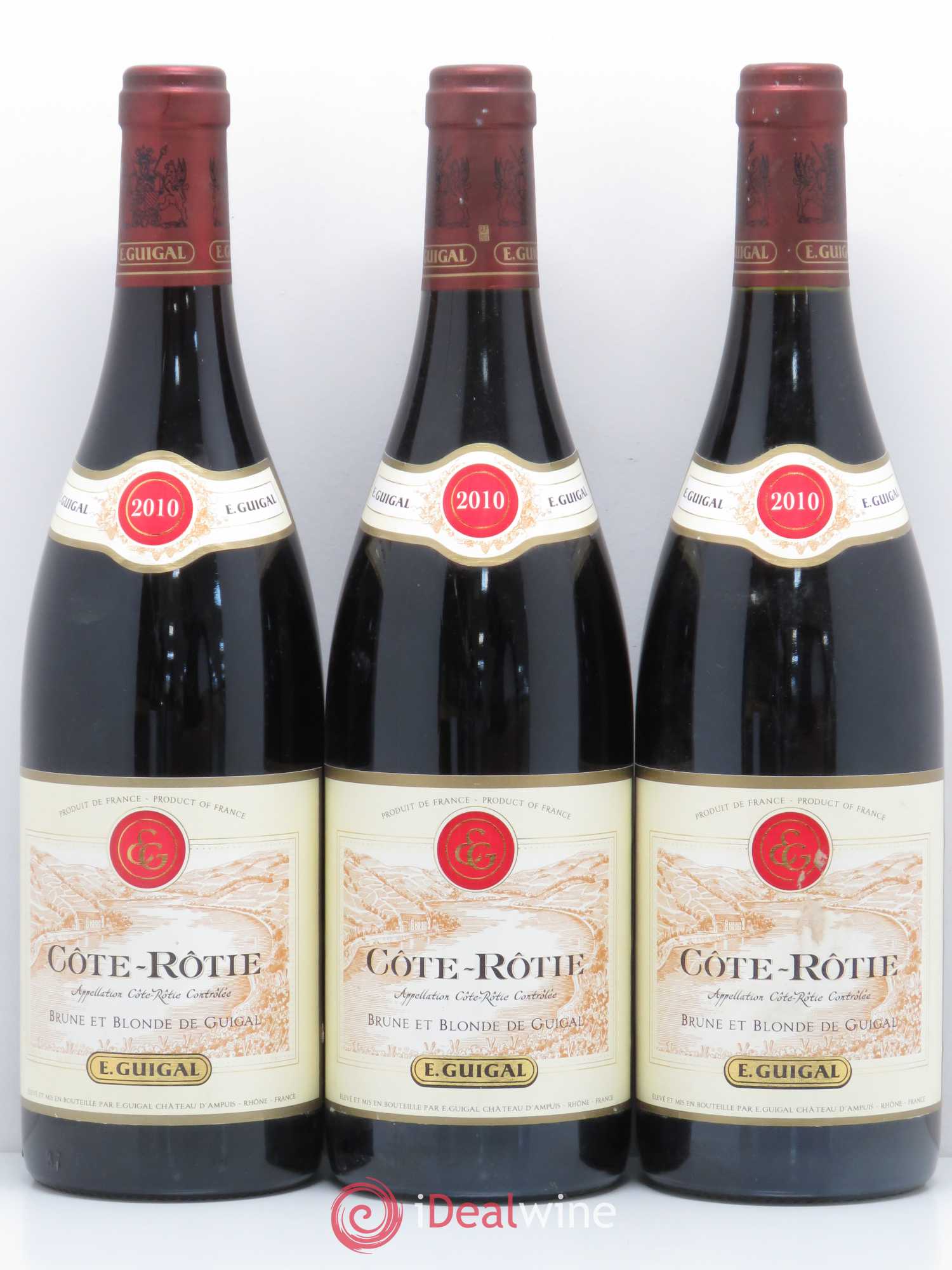 Côte-Rôtie Côtes Brune et Blonde Guigal 2010 - Lot de 3 bouteilles - 0