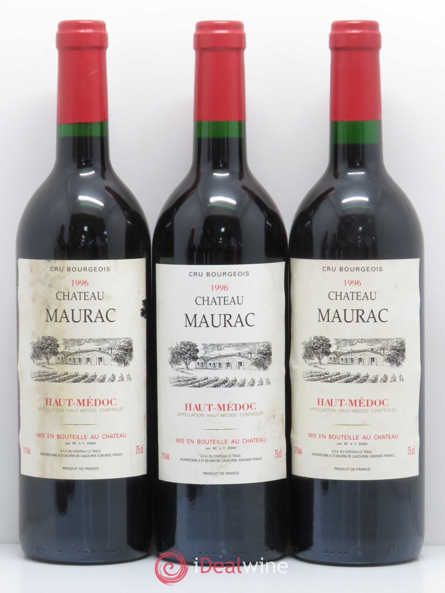 Médoc Château Maurac (sans prix de réserve) 1996 - Lot de 12 bouteilles - 1