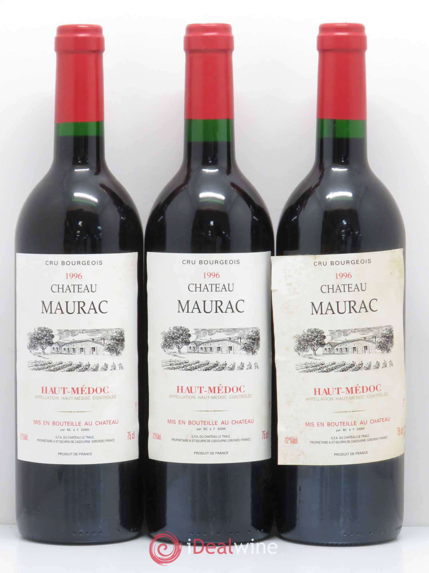 Médoc Château Maurac (sans prix de réserve) 1996 - Lot de 12 bouteilles - 4