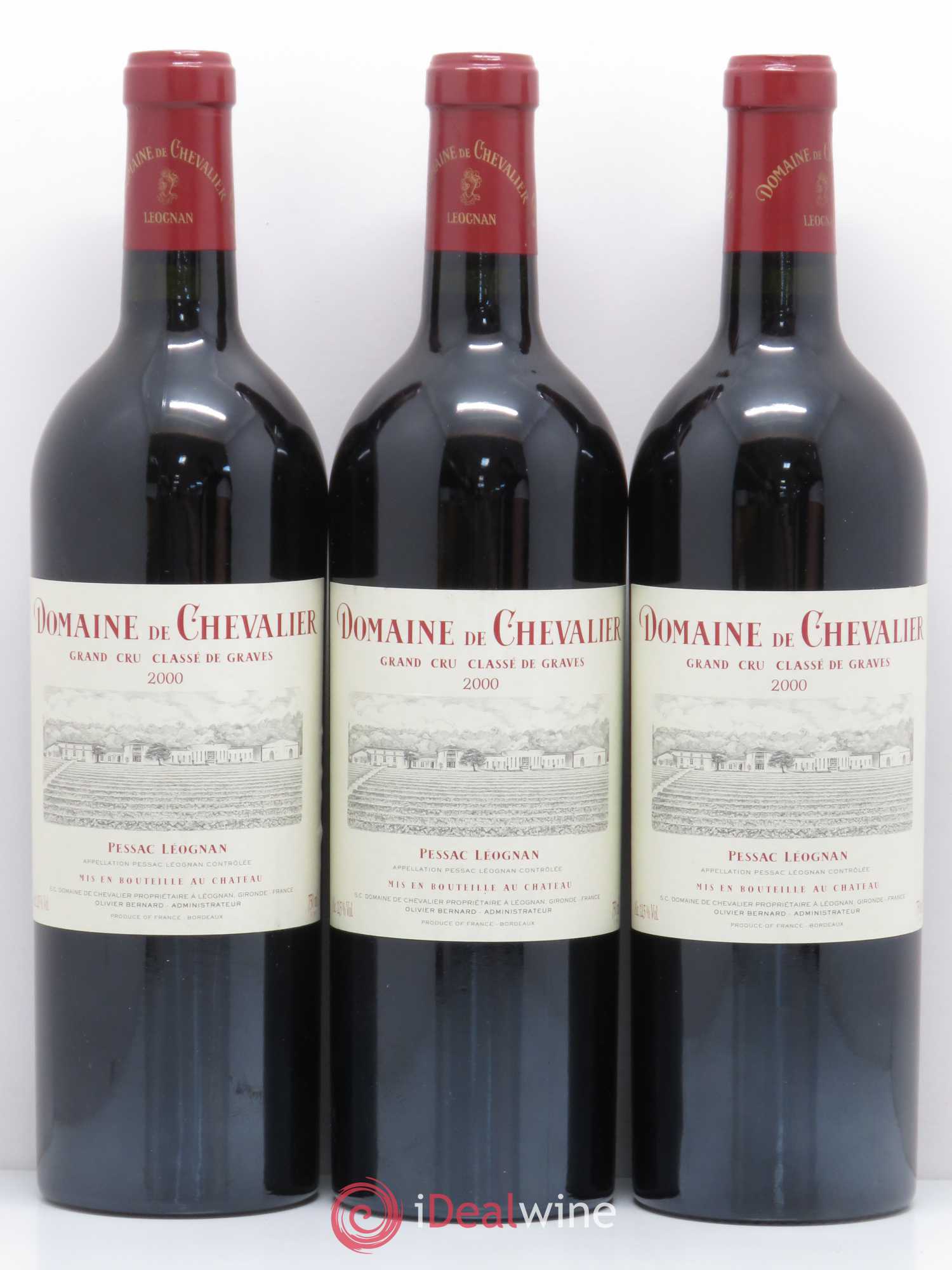 Domaine de Chevalier Cru Classé de Graves 2000 - Lot de 3 bouteilles - 0