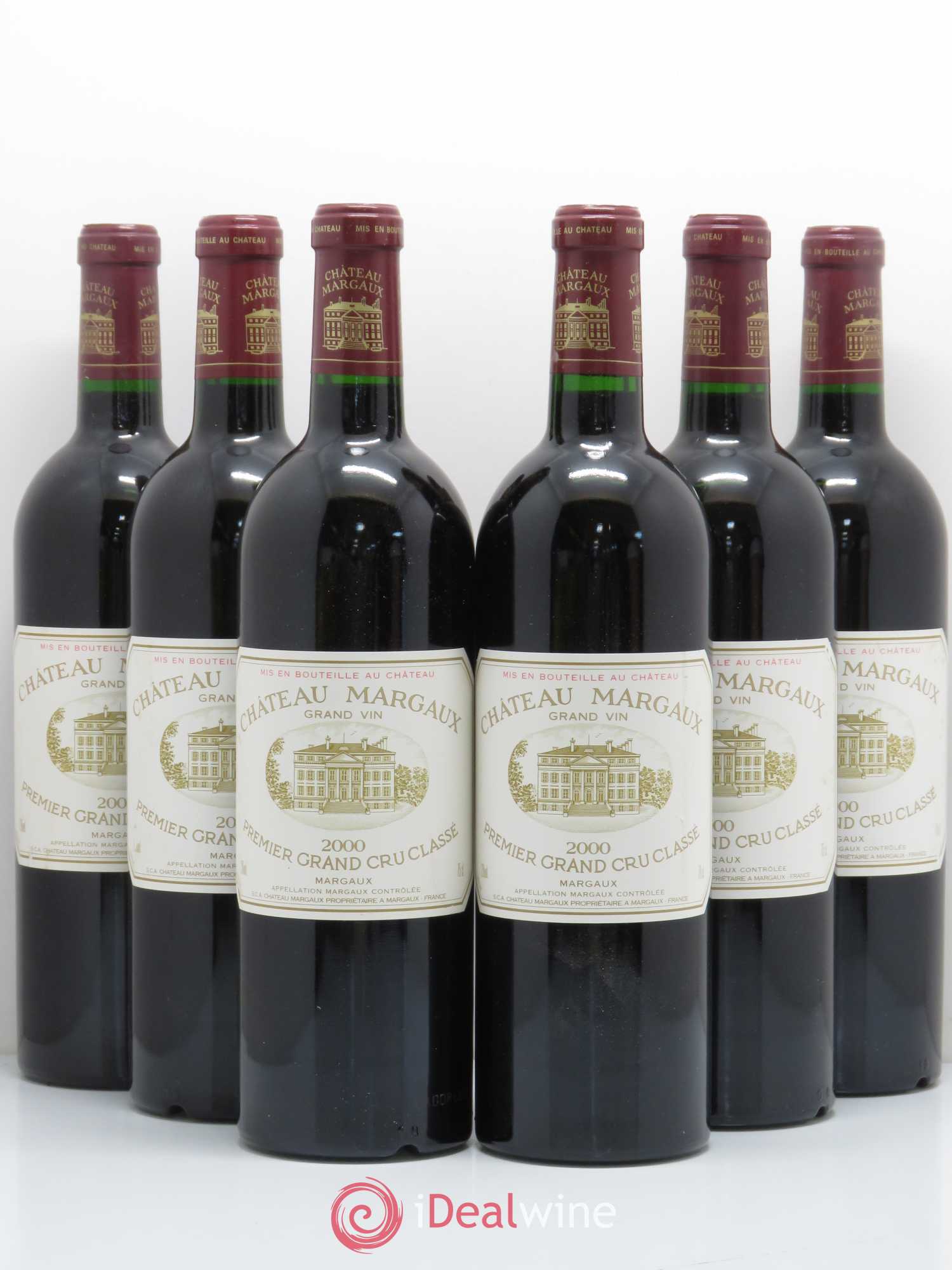 Château Margaux 1er Grand Cru Classé 2000 - Lot de 6 bouteilles - 0