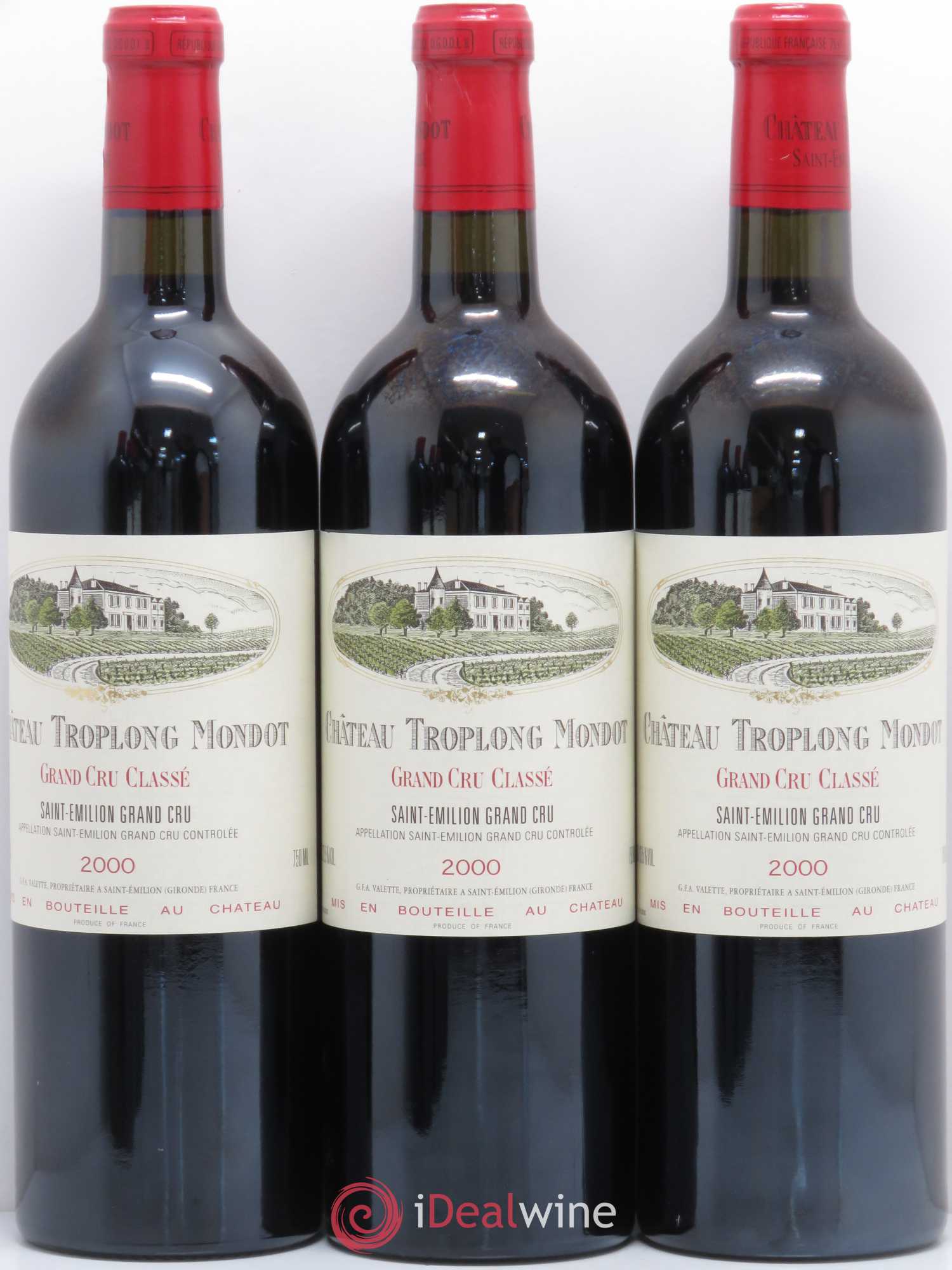 Château Troplong Mondot 1er Grand Cru Classé B 2000 - Lot de 6 bouteilles - 1